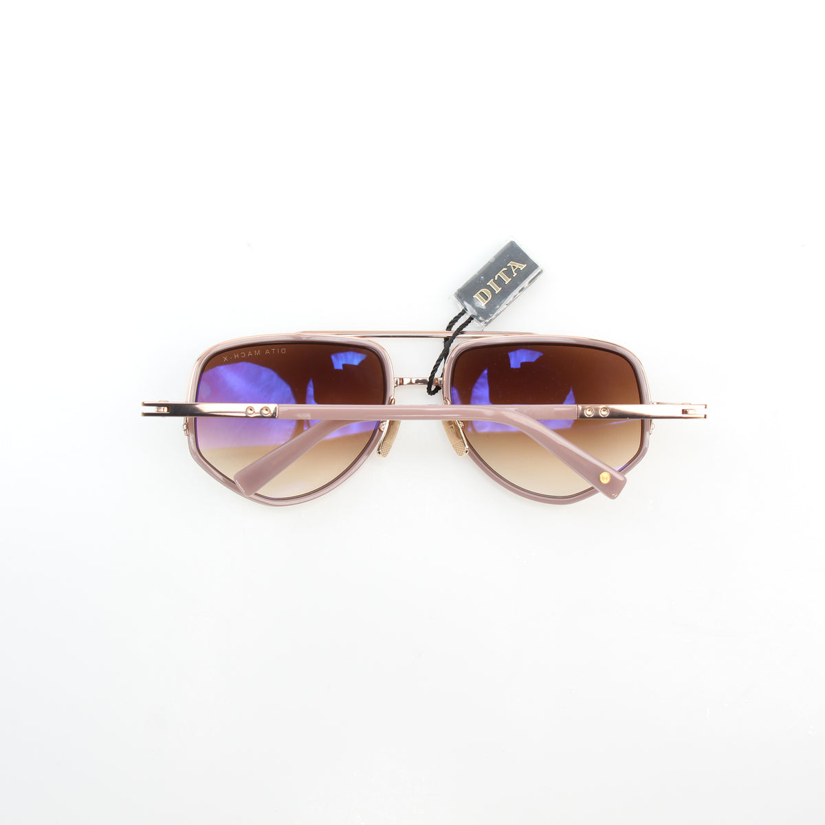 DITA Mach-X DTS463-A-02 Twilight Mauve rose gold geometric aviator sunglasses񎟙