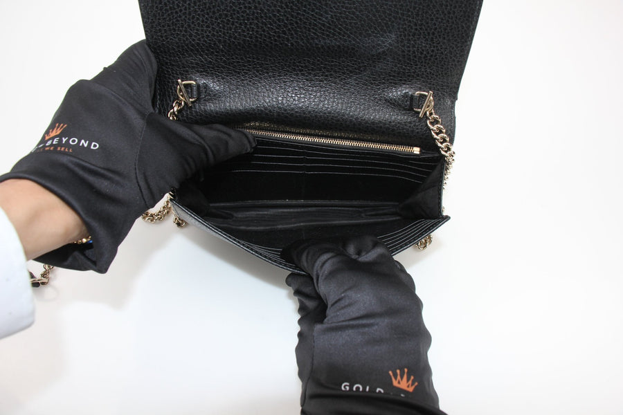 Gucci Black Pebbled Leather Betty Shoulder Bag