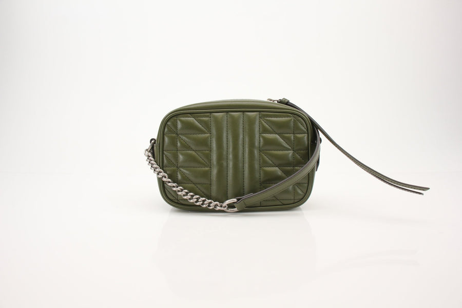 Gucci GG Marmont Green Matelassé Leather Camera Bag