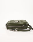 Gucci GG Marmont Green Matelassé Leather Camera Bag