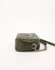 Gucci GG Marmont Green Matelassé Leather Camera Bag
