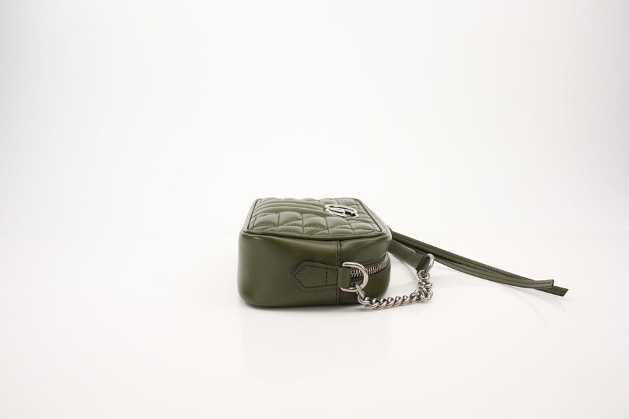 Gucci GG Marmont Green Matelassé Leather Camera Bag