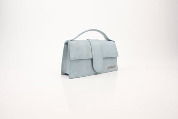 Jacquemus Le Grand Bambino Light Blue Embossed Leather Bag