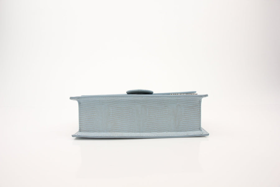 Jacquemus Le Grand Bambino Light Blue Embossed Leather Bag