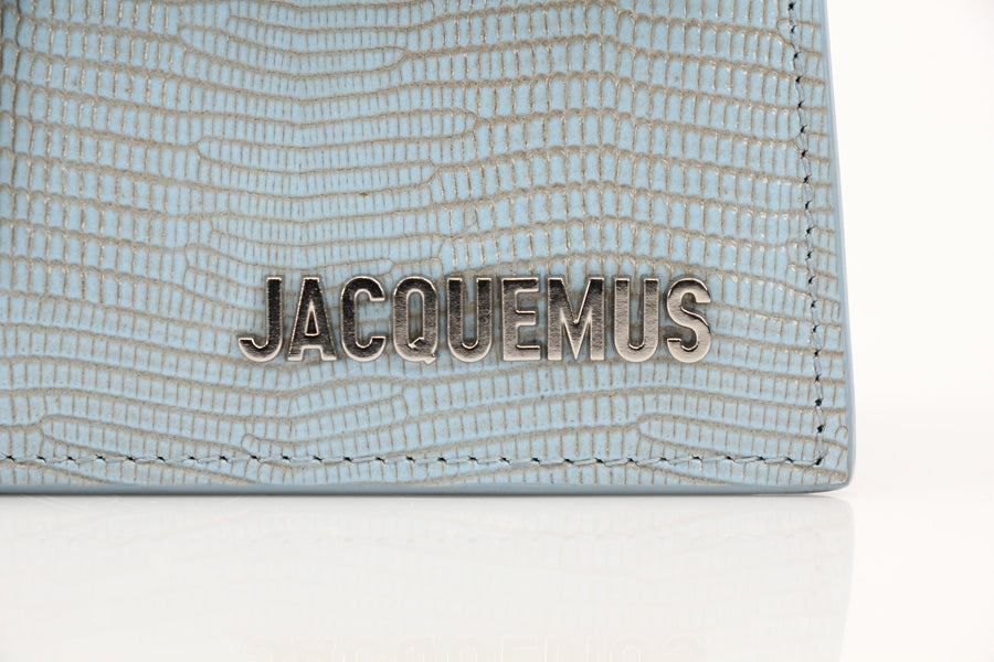Jacquemus Le Grand Bambino Light Blue Embossed Leather Bag