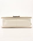Chanel Medium Le Boy Shearling & Leather Shoulder Bag in Ivory