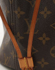 Louis Vuitton Neverfull Monogram Tote handbag with leather straps and gold hardware, featuring the signature LV monogram canvas.