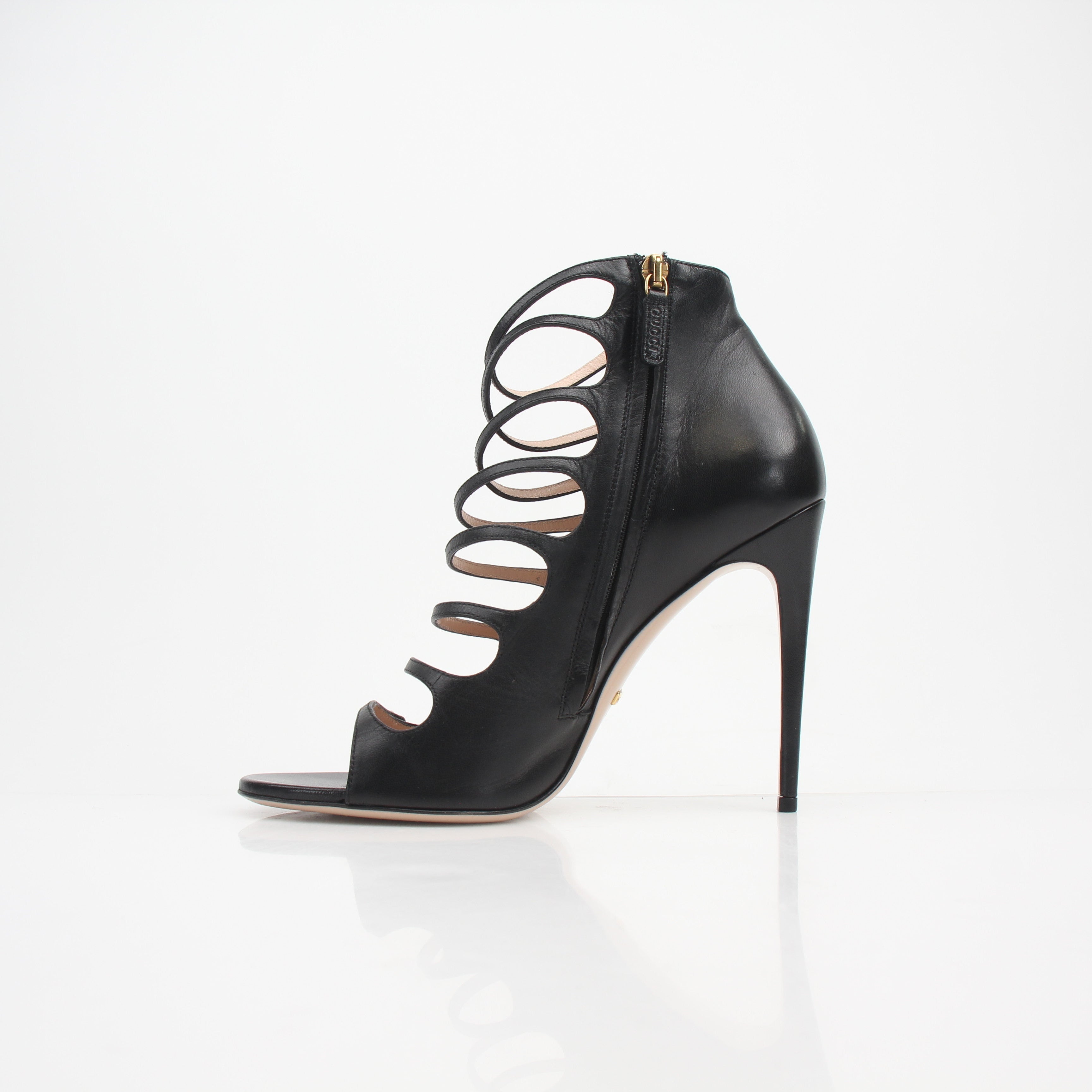 Gucci Aneta Leather Cage Sandals