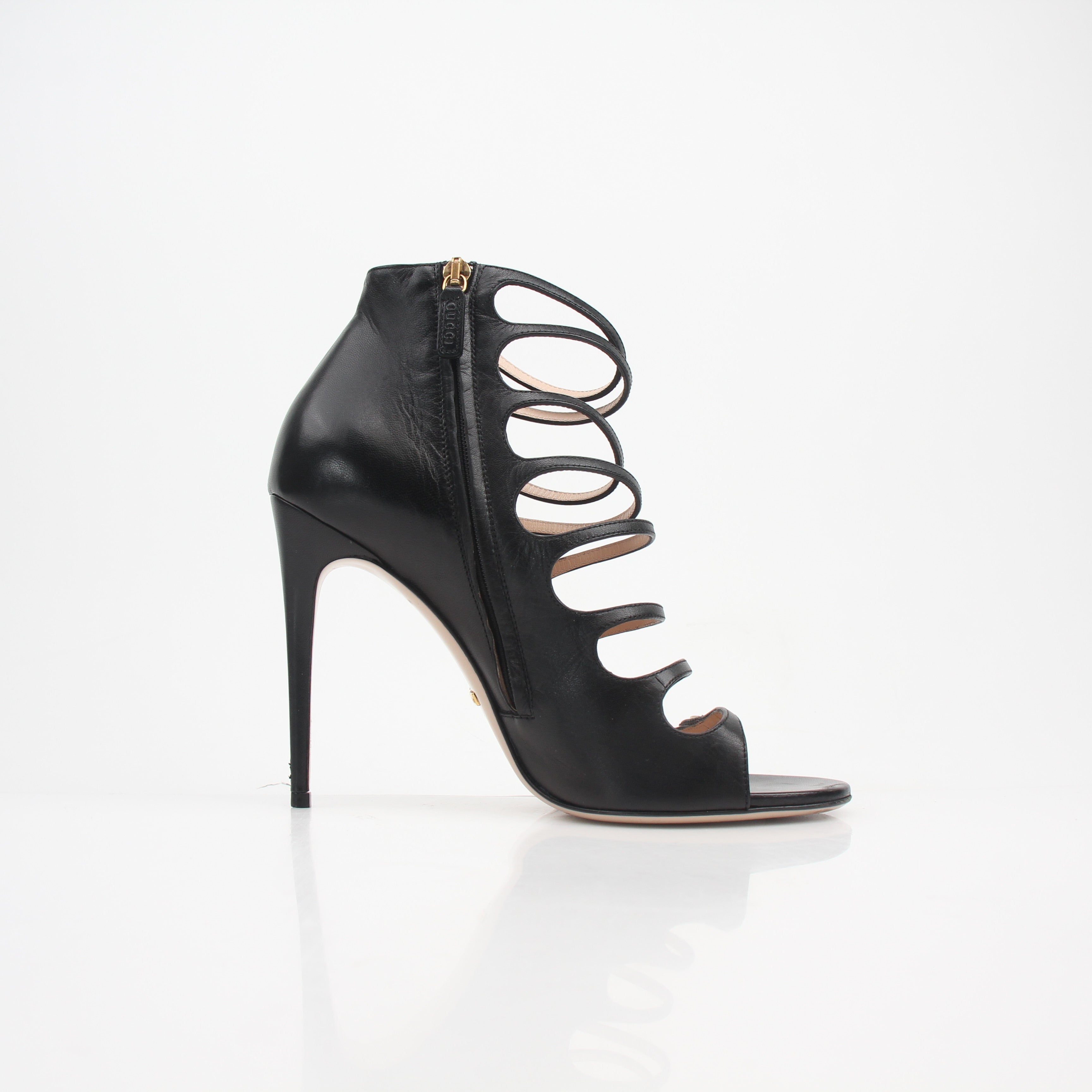 Gucci Aneta Leather Cage Sandals