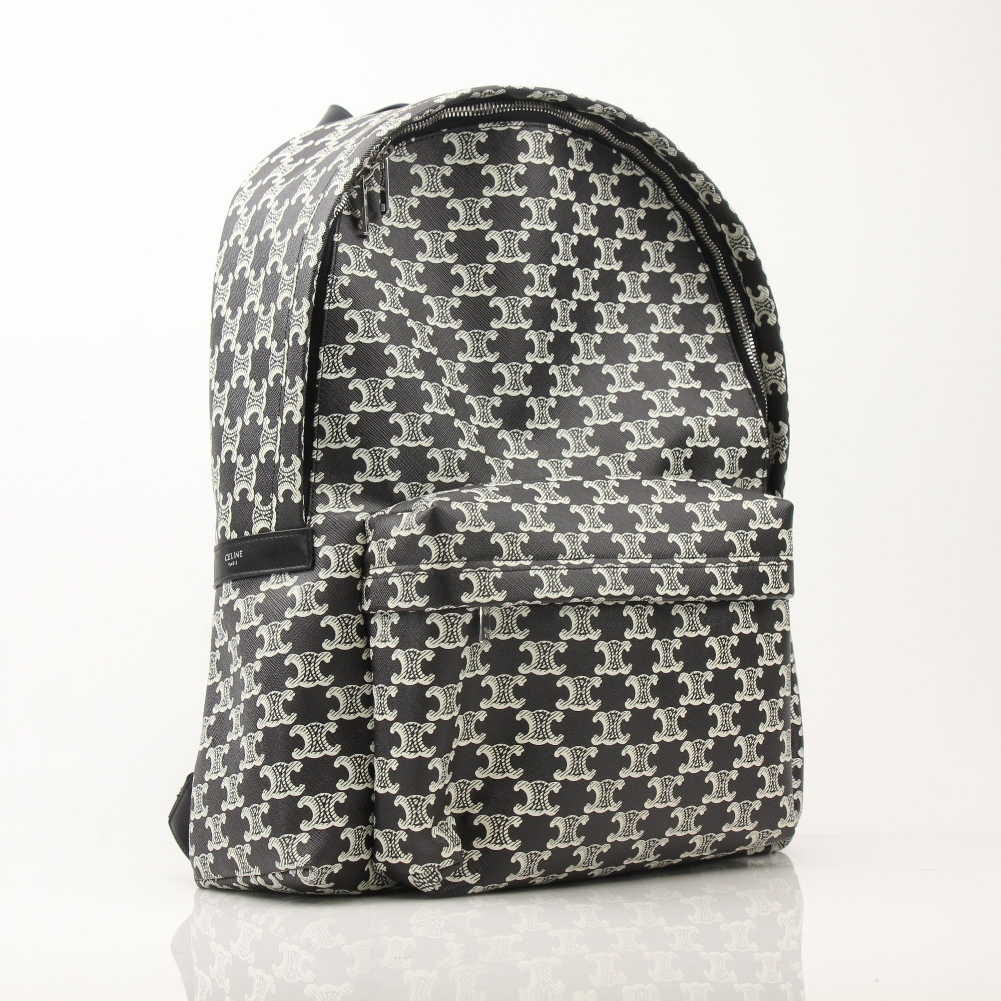 Gold & Beyond Celine Triomphe canvas backpack, stylish travel bag with logo detail and durable fabric, suitable for everyday use.