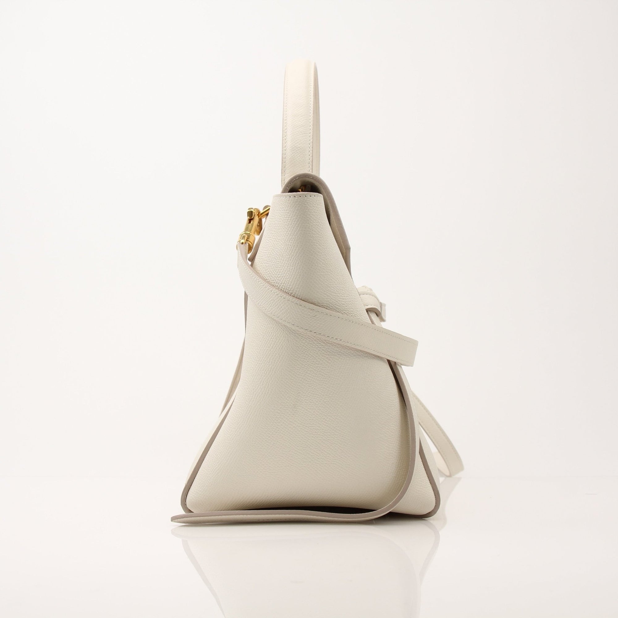 Gold & Beyond Celine Mini Belt Bag handbag with adjustable strap and sleek design, shown on a neutral background.