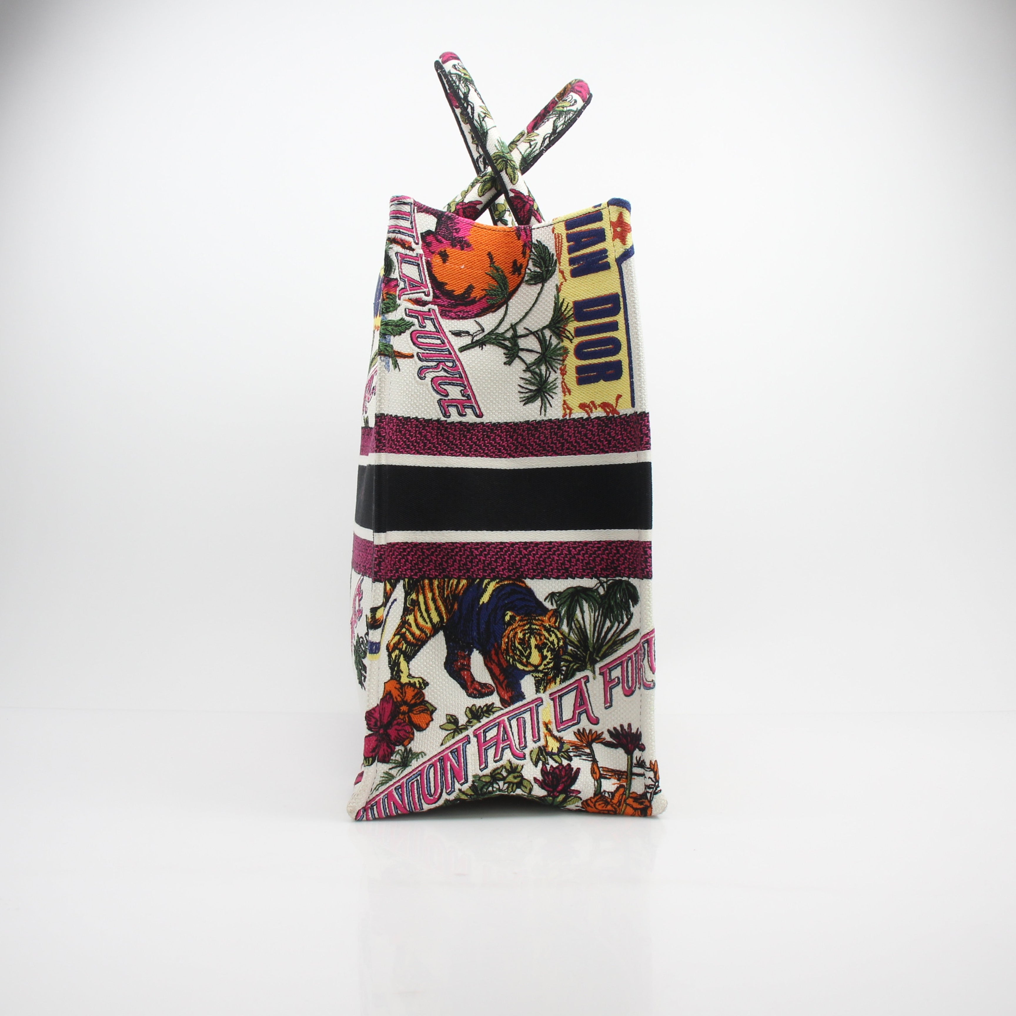 Christian Dior Indian Animal Embroidered Large Book Tote