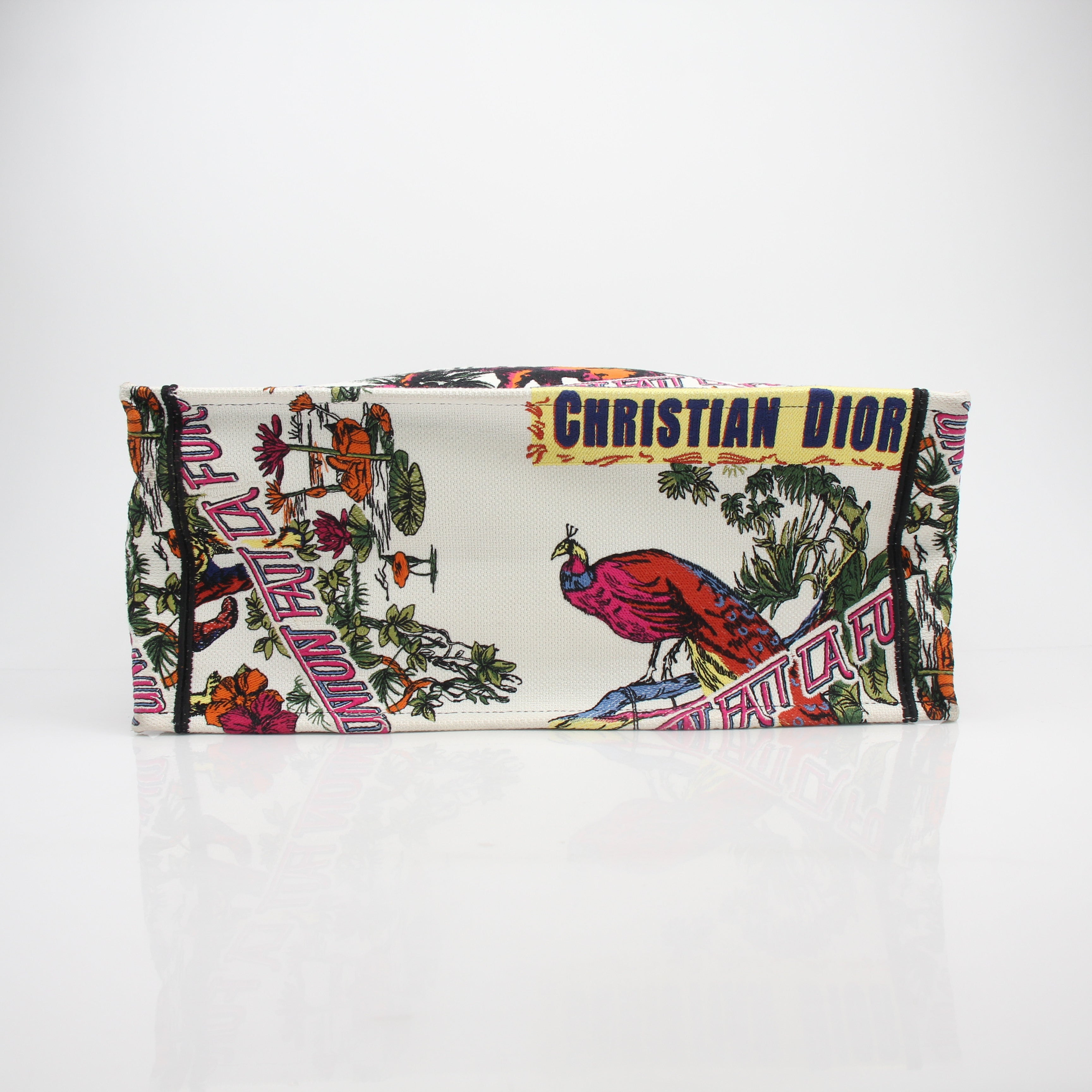 Christian Dior Indian Animal Embroidered Large Book Tote