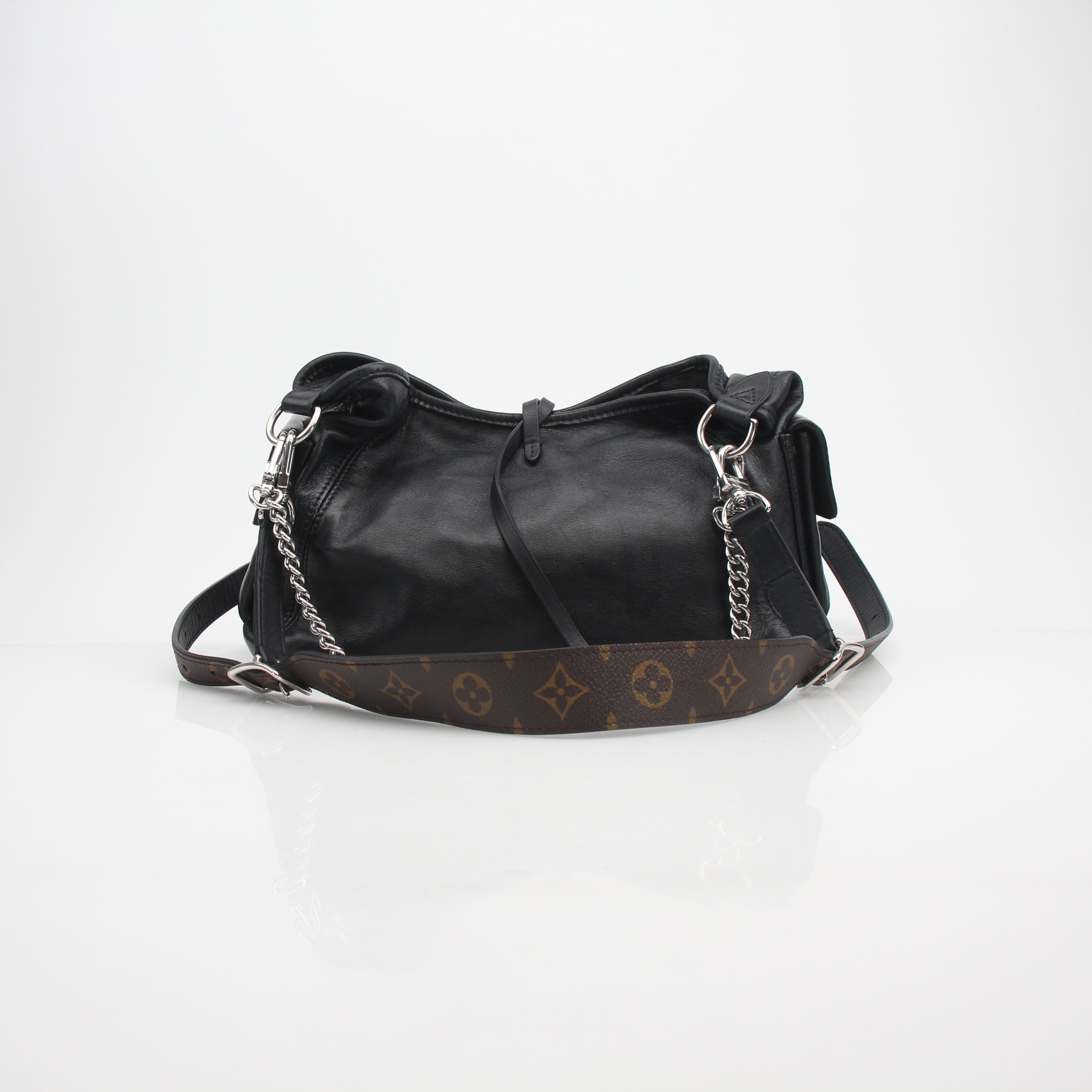Louis Vuitton CarryAll Cargo PM Black Lambskin Handbag