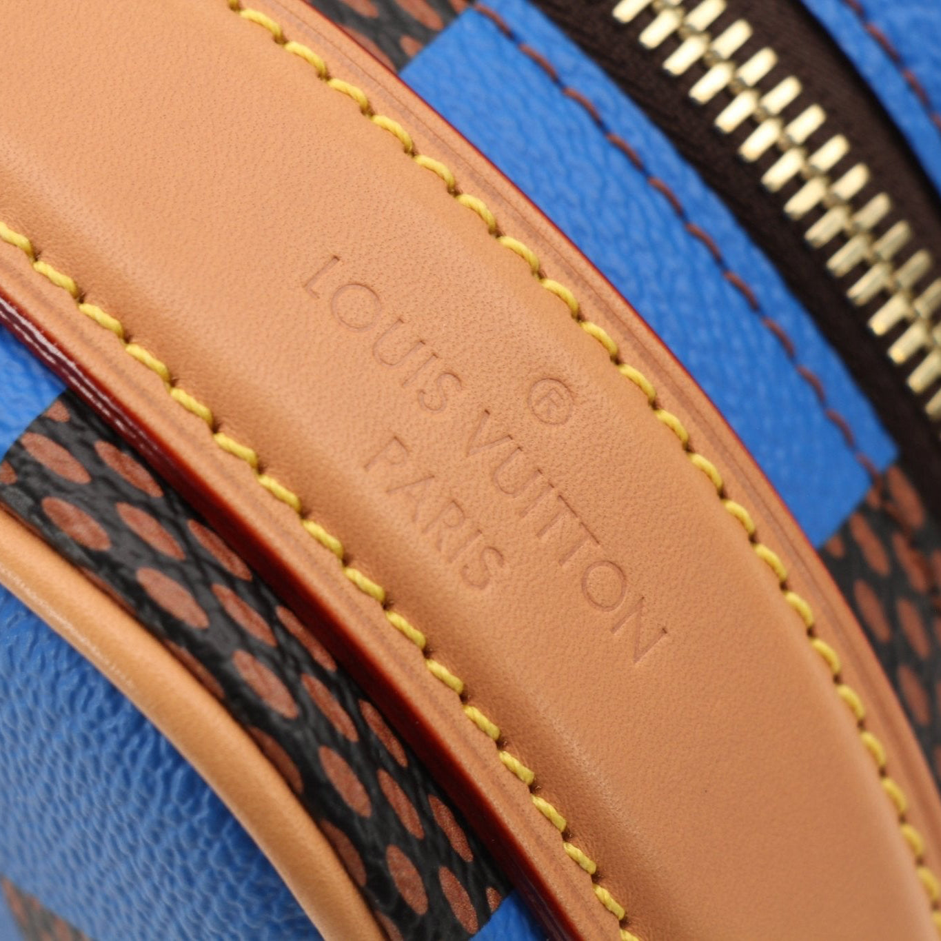 Louis Vuitton Damier Chess Messenger Bag handbag with brown and beige checkered pattern and leather accents.