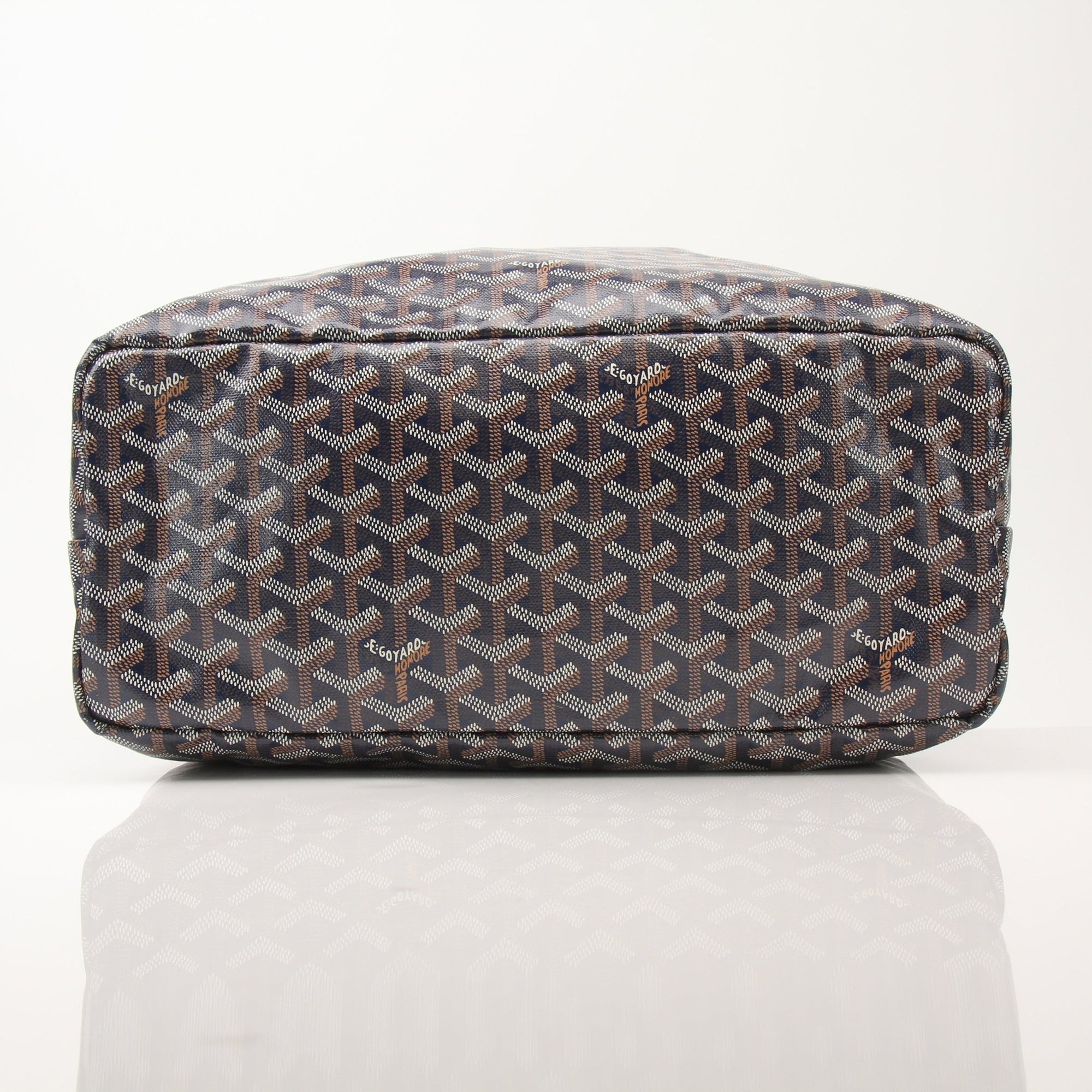 Gold & Beyond Goyard Saint Louis PM Tote handbag with Goyard signature monogram canvas and leather handles.