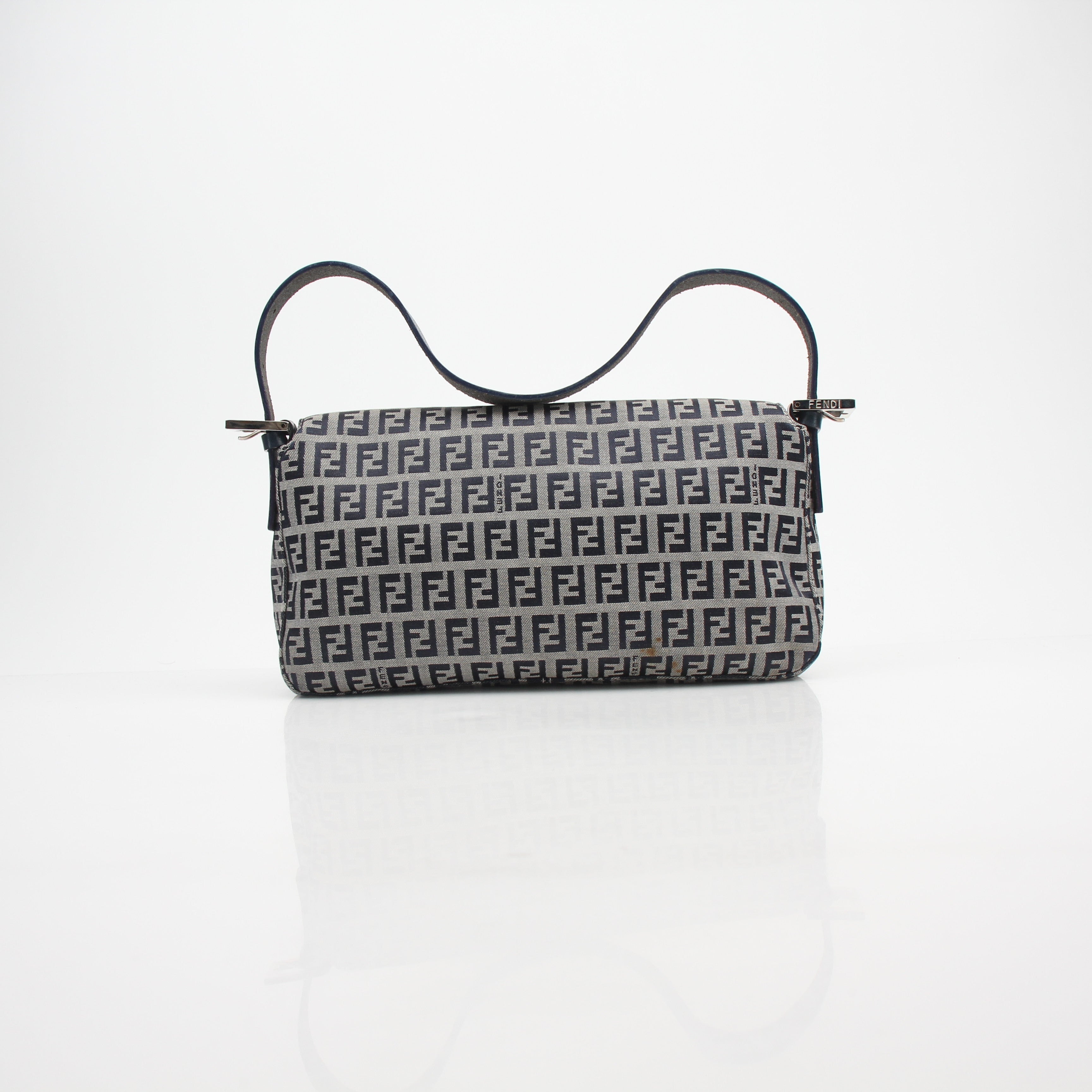 Fendi Zucchino Canvas Mamma Baguette Shoulder Bag