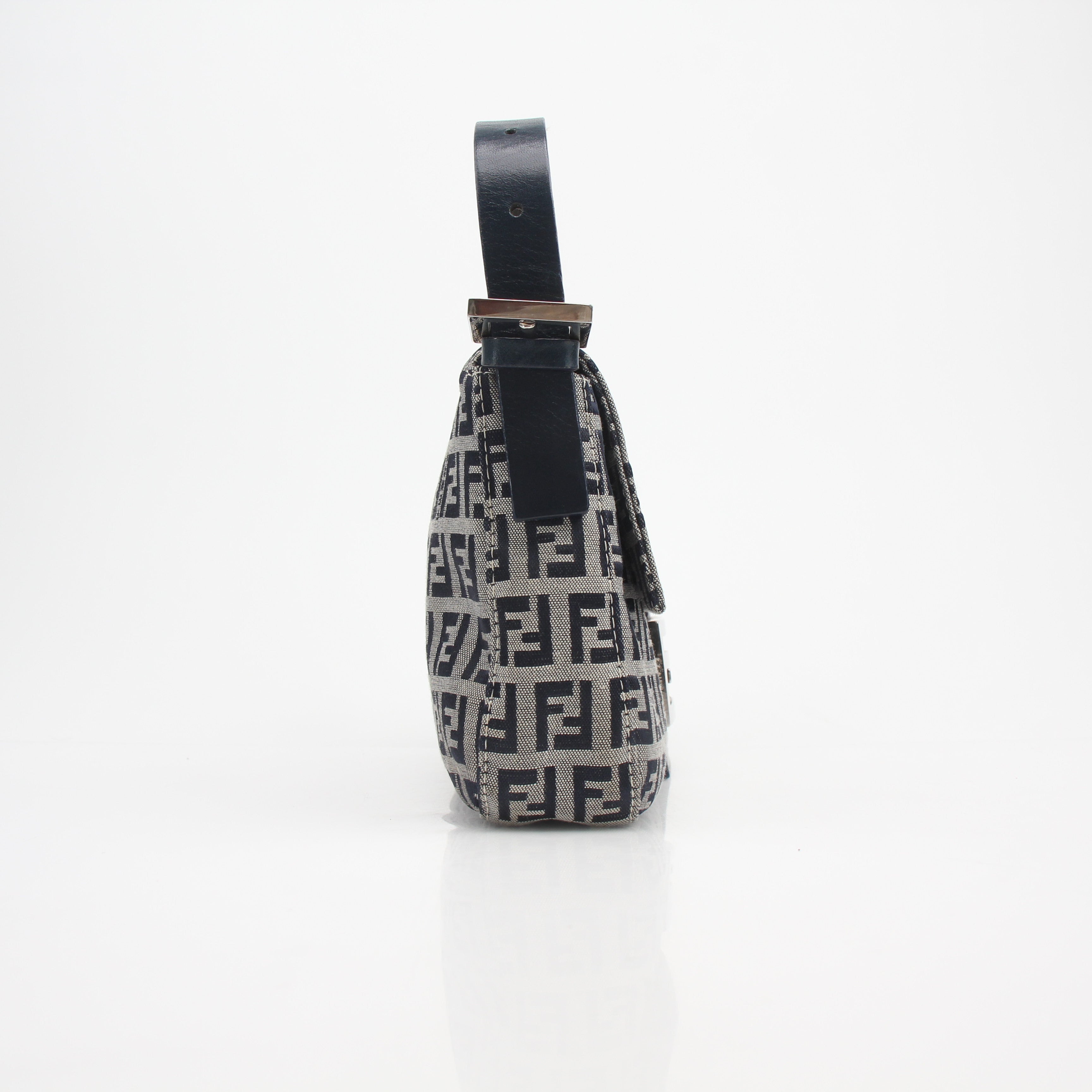 Fendi Zucchino Canvas Mamma Baguette Shoulder Bag