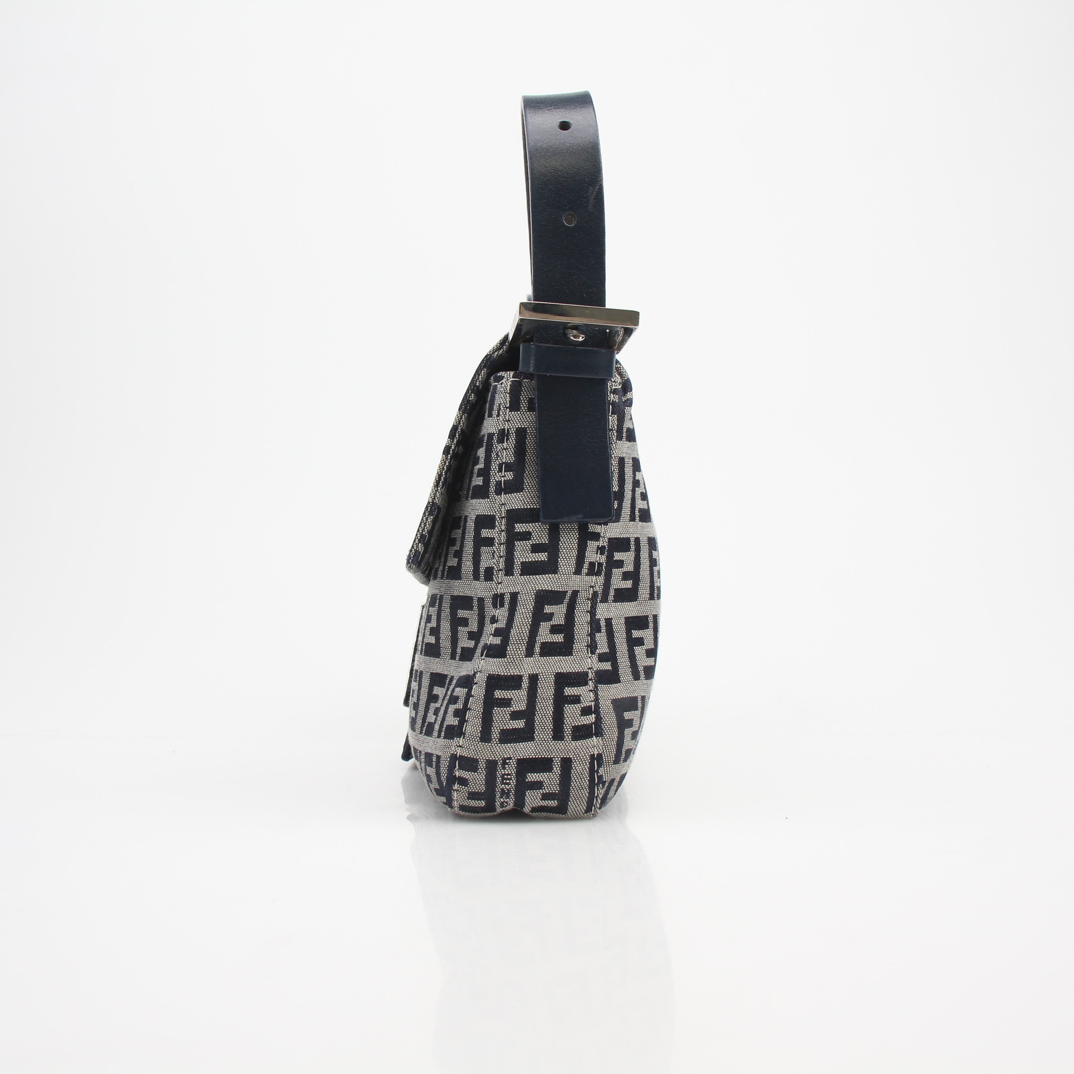 Fendi Zucchino Canvas Mamma Baguette Shoulder Bag