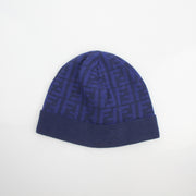 Fendi FF Monogram Logo Wool Beanie