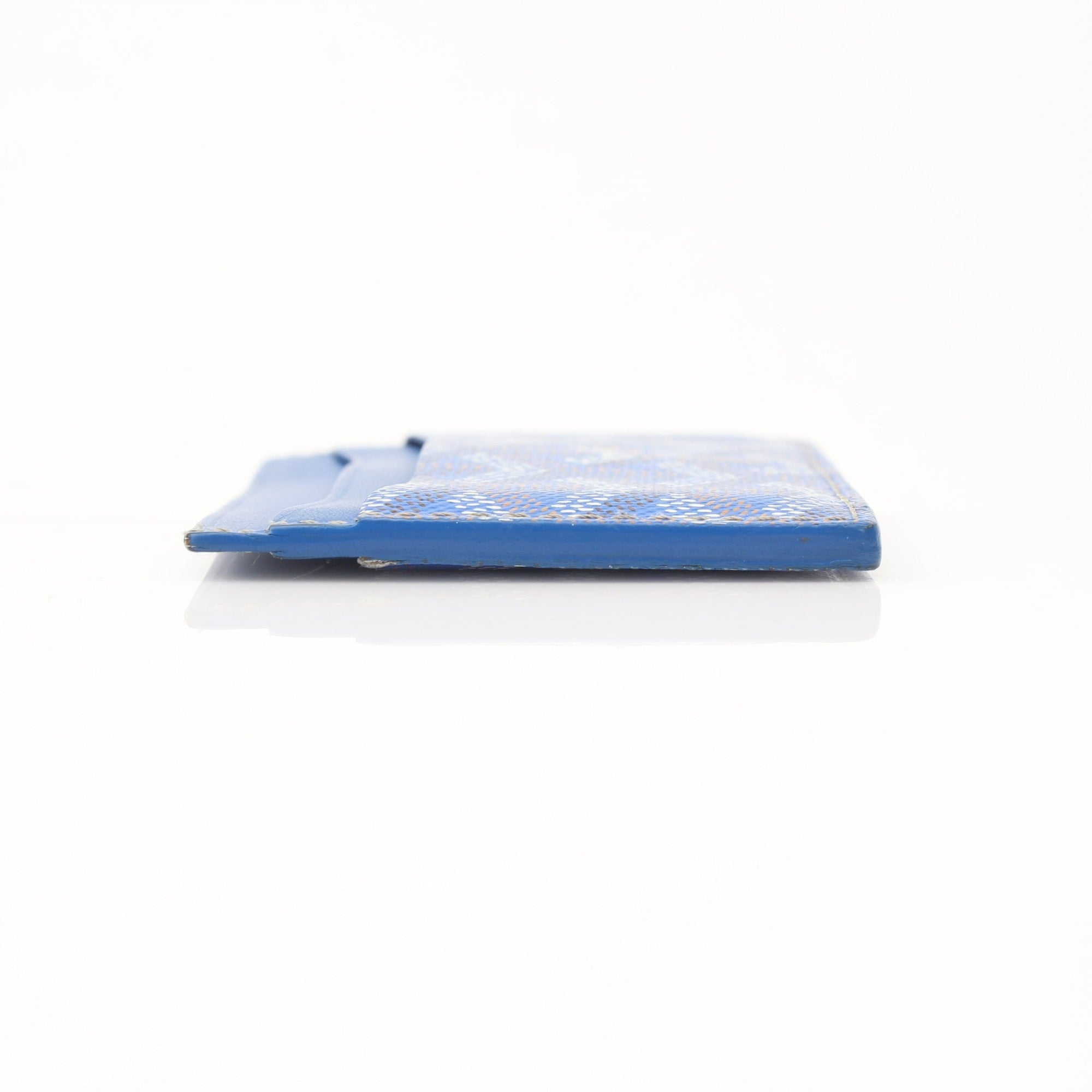 Goyard Saint Sulpice leather card holder with multiple card slots, gold accents, and a sleek design from Gold & Beyond.