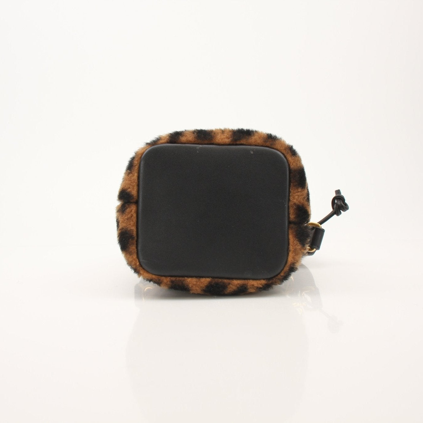 Gold & Beyond Fendi Macro Bucket Handbag with structured design and chain shoulder strap, featuring signature Fendi logo accents.