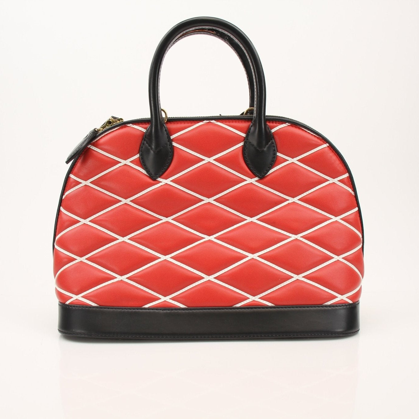 Gold & Beyond Louis Vuitton Alma PM Satchel Handbag with structured leather design and gold-tone hardware.