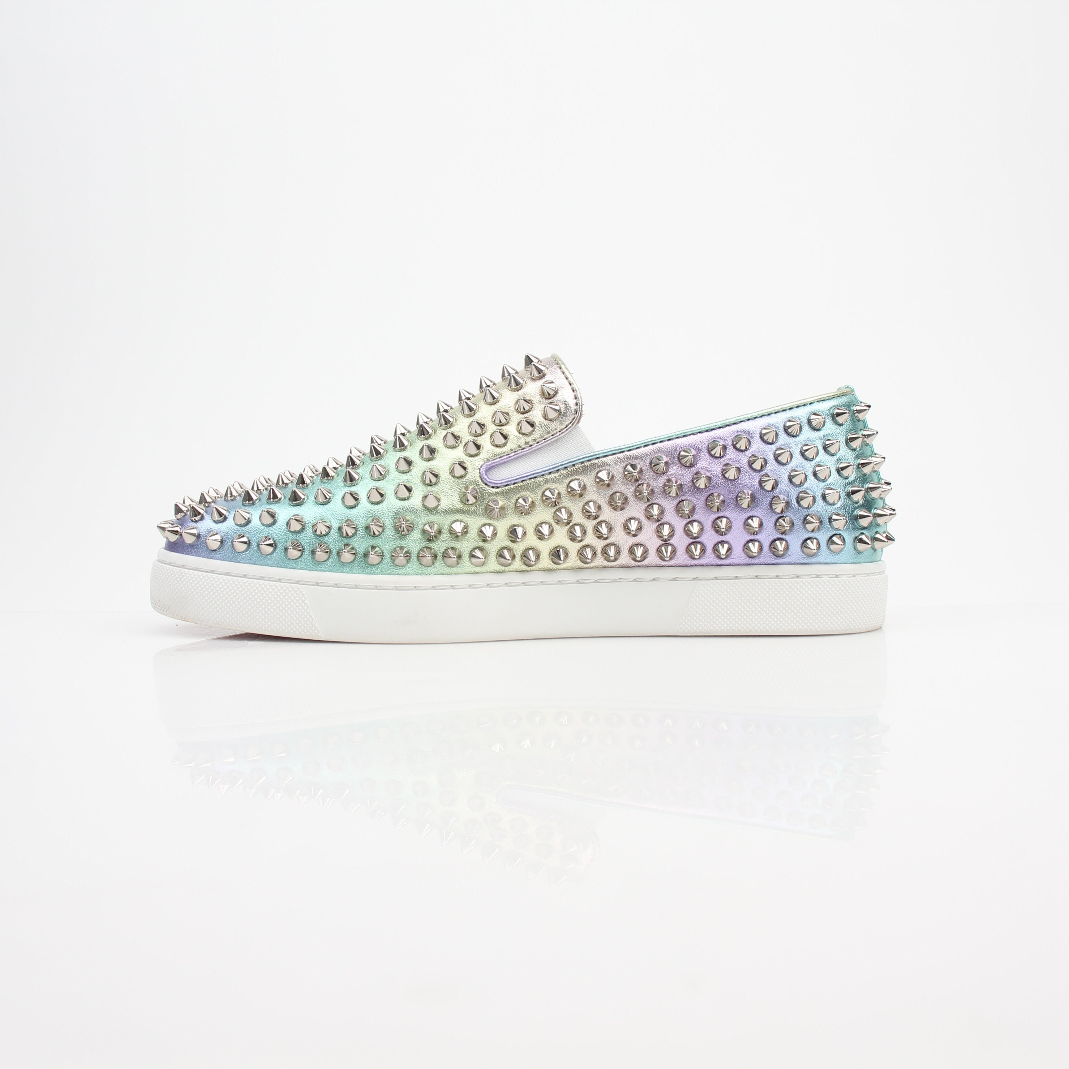 Christian Louboutin Spiked Roller Boat Slip-On Sneakers
