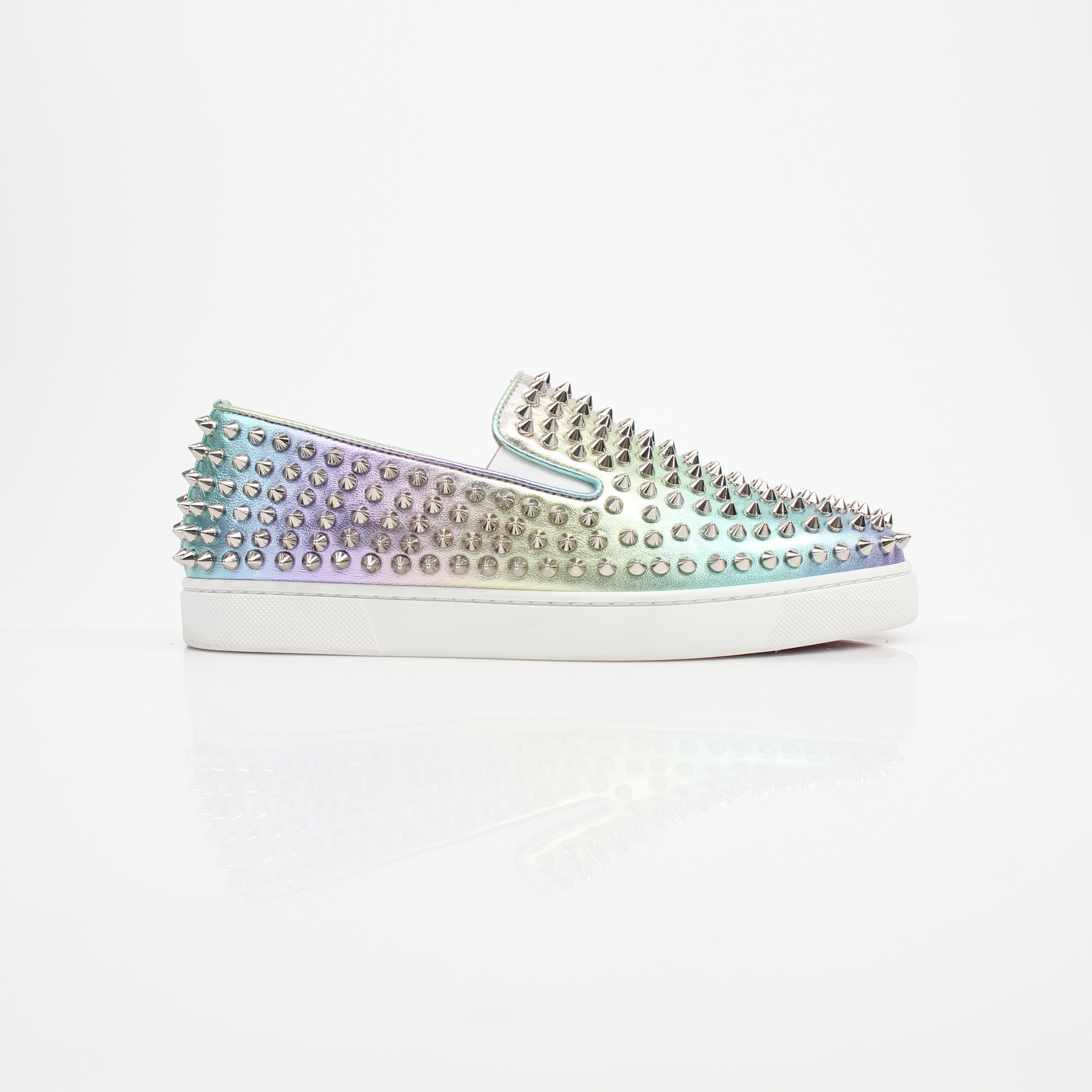 Christian Louboutin Spiked Roller Boat Slip-On Sneakers