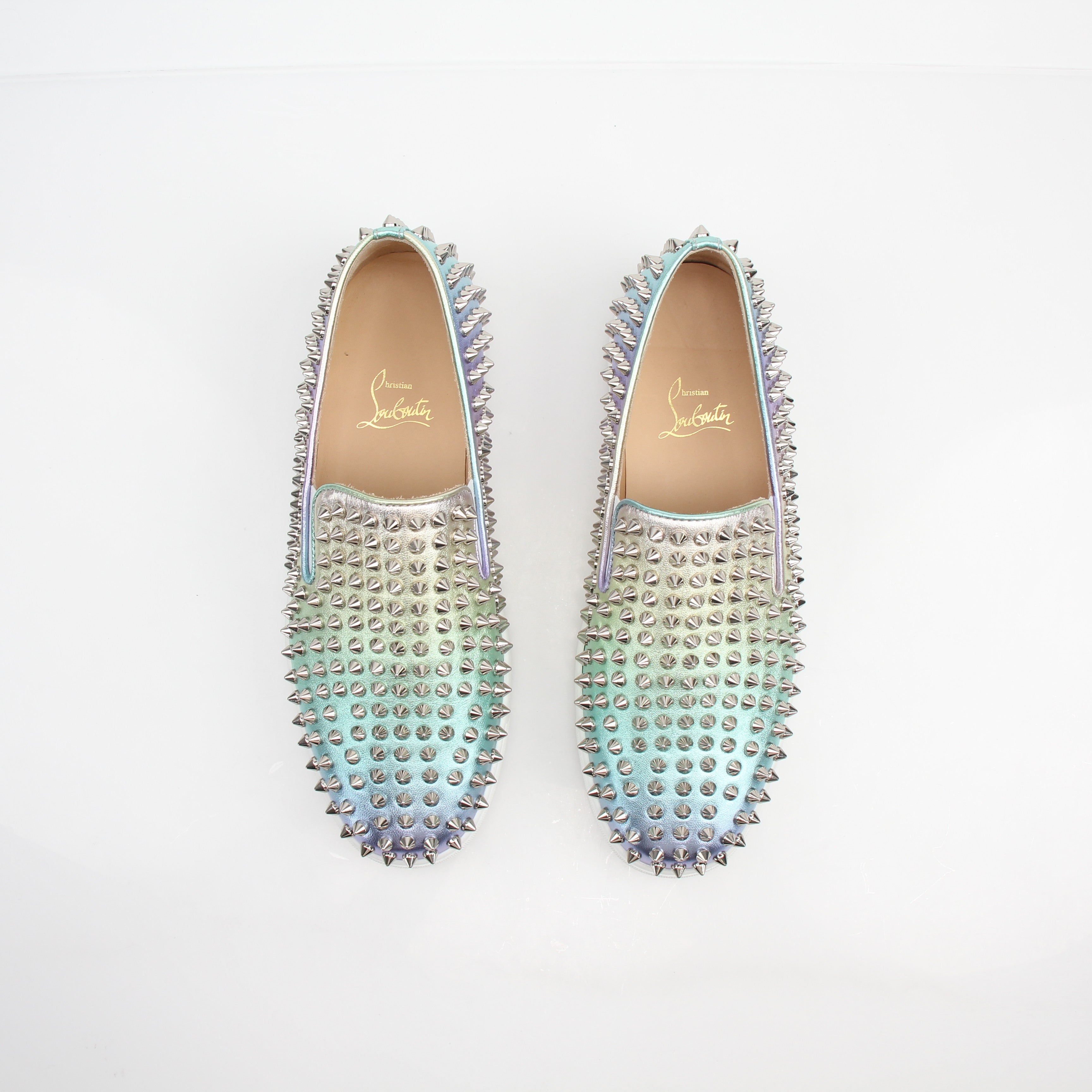Christian Louboutin Spiked Roller Boat Slip-On Sneakers