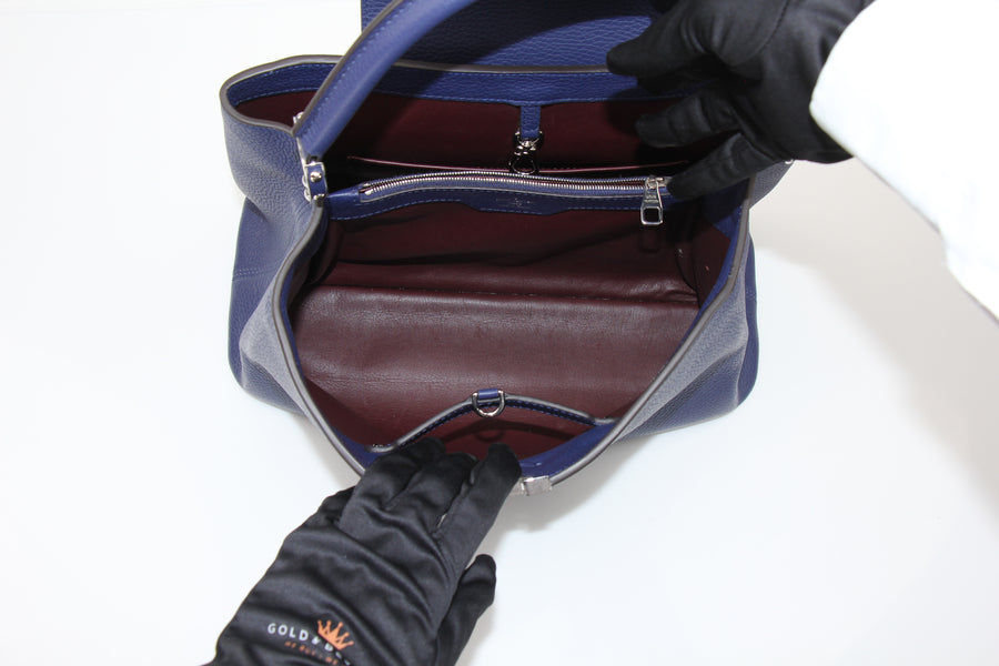 Louis Vuitton Capucines MM TR2174 – Navy Blue Leather Tote