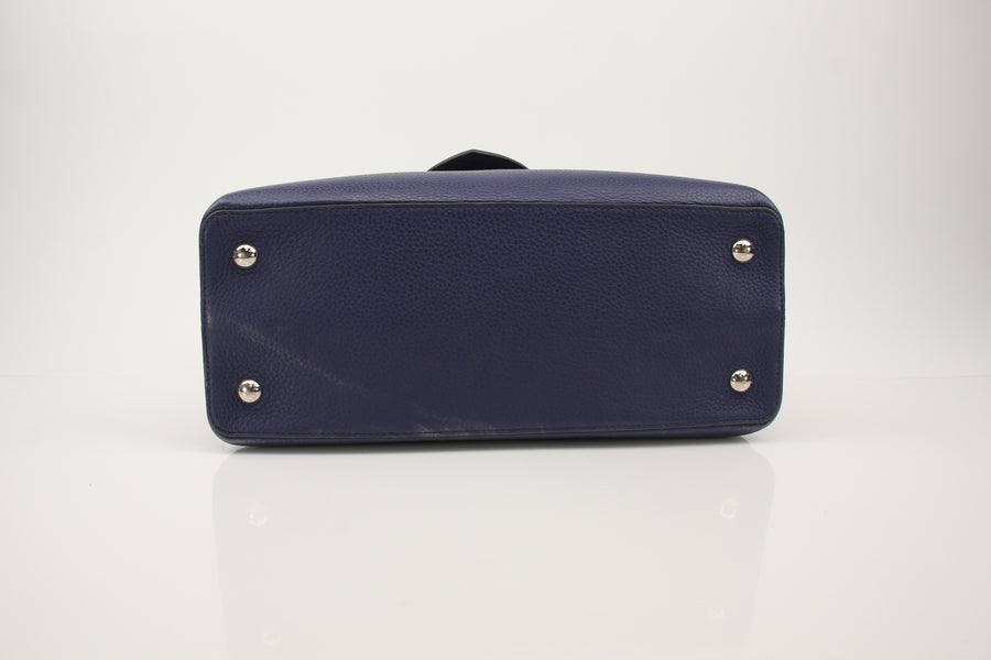 Louis Vuitton Capucines MM TR2174 – Navy Blue Leather Tote