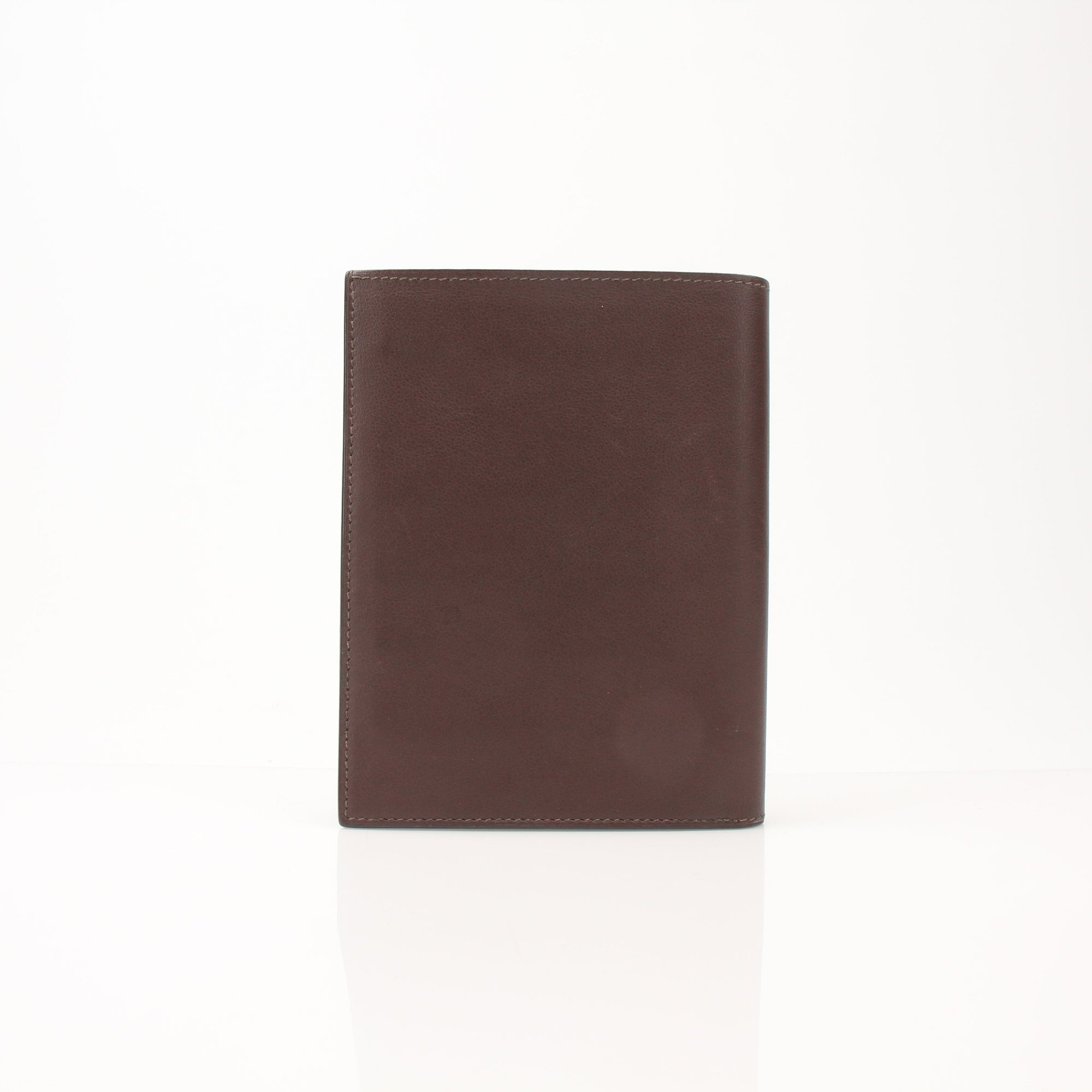 Hermès leather wallet from Gold & Beyond showing sleek design and high-quality craftsmanship with visible stitching.