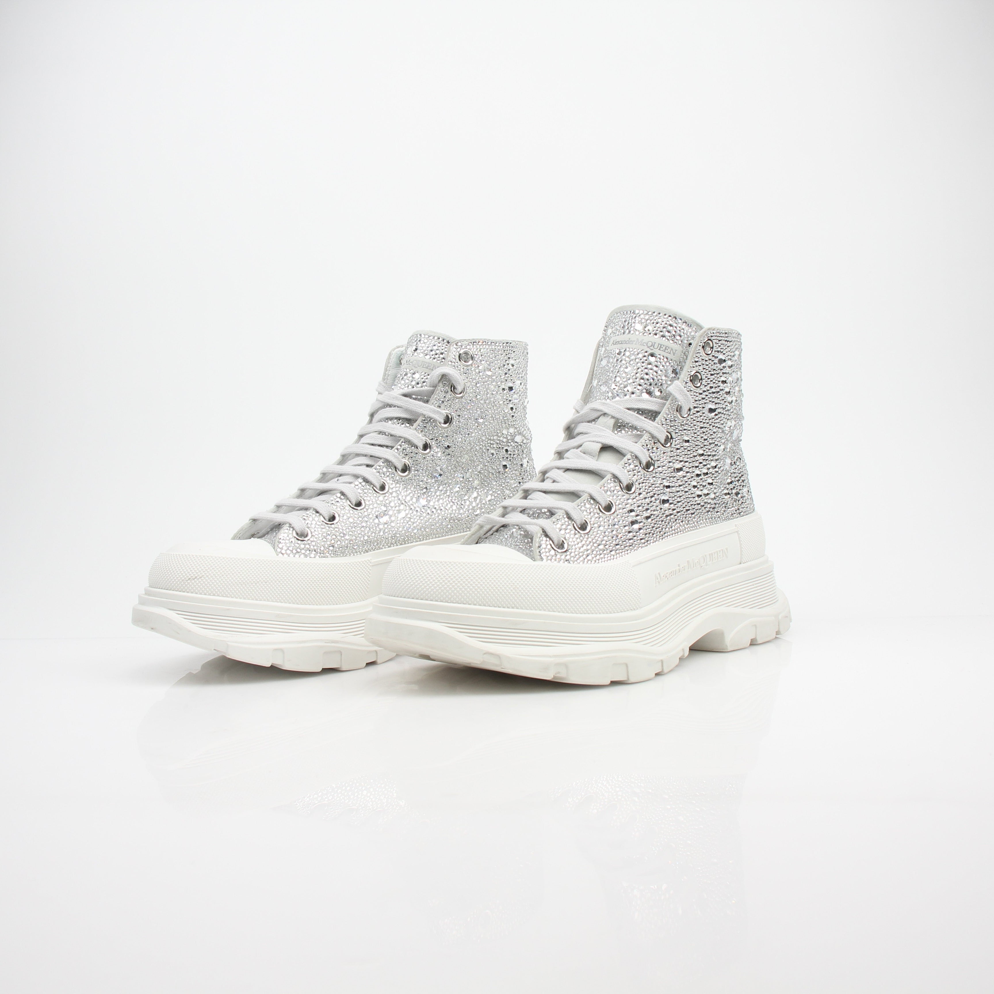 Alexander McQueen Women’s Crystal Thread Slick Boots
