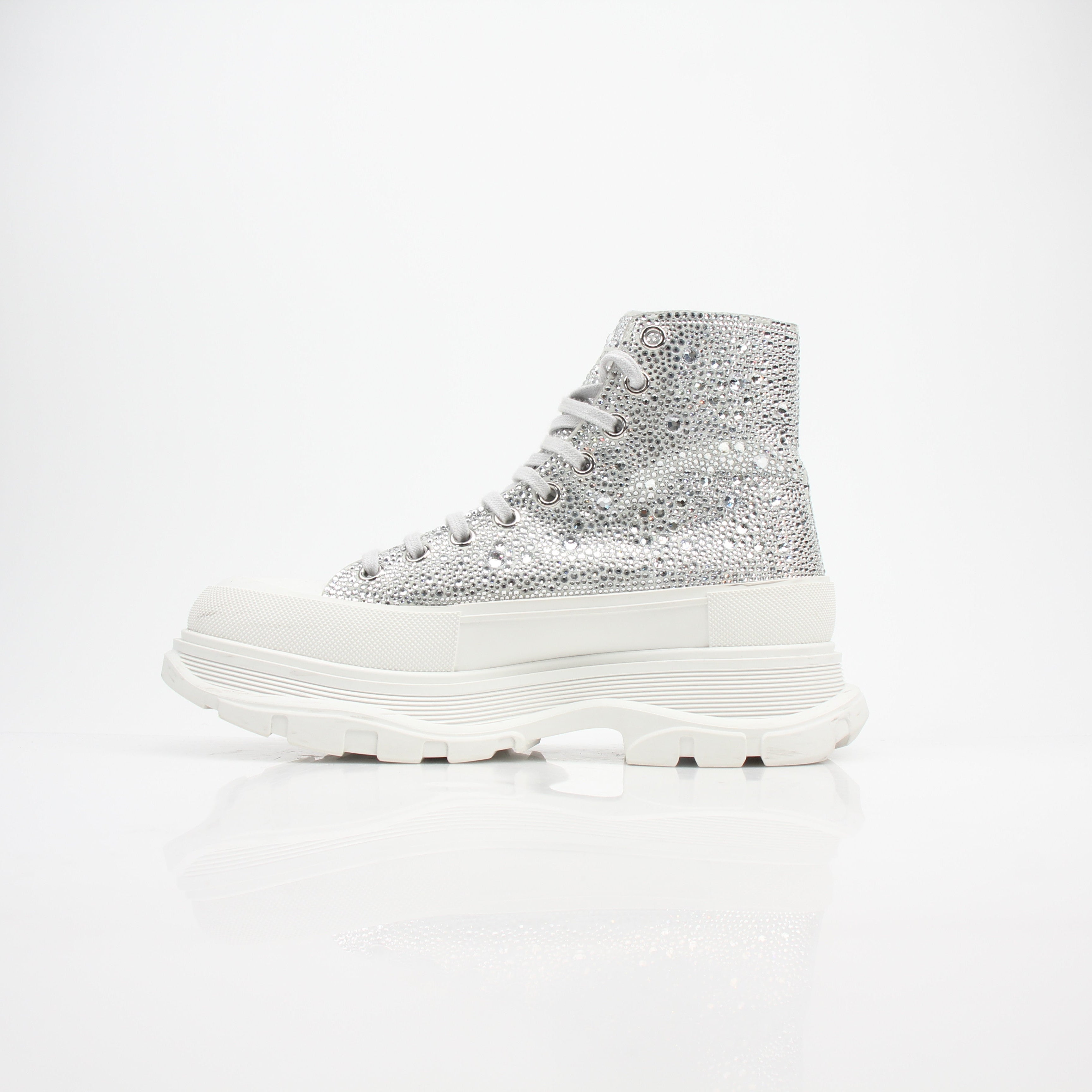 Alexander McQueen Women’s Crystal Thread Slick Boots