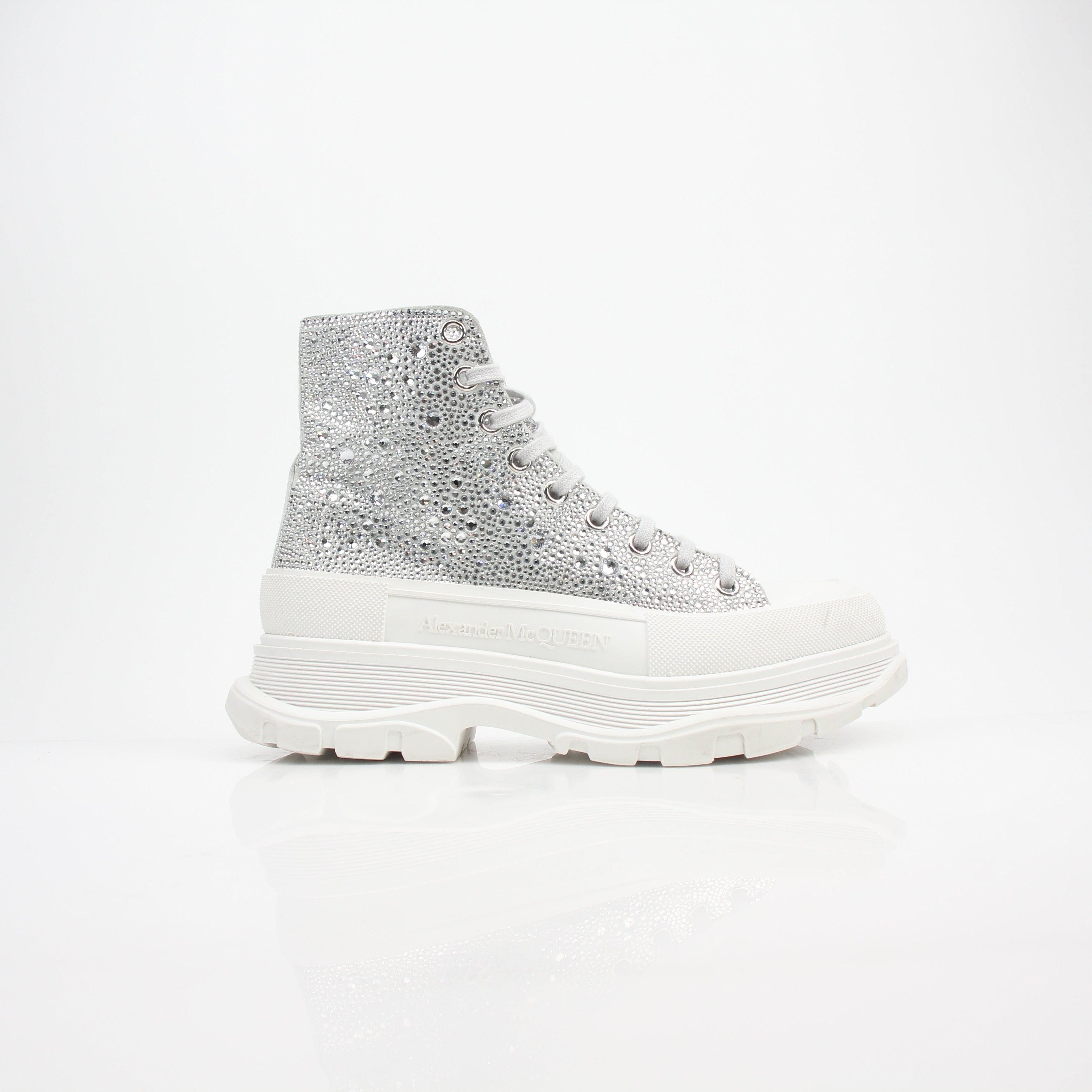 Alexander McQueen Women’s Crystal Thread Slick Boots