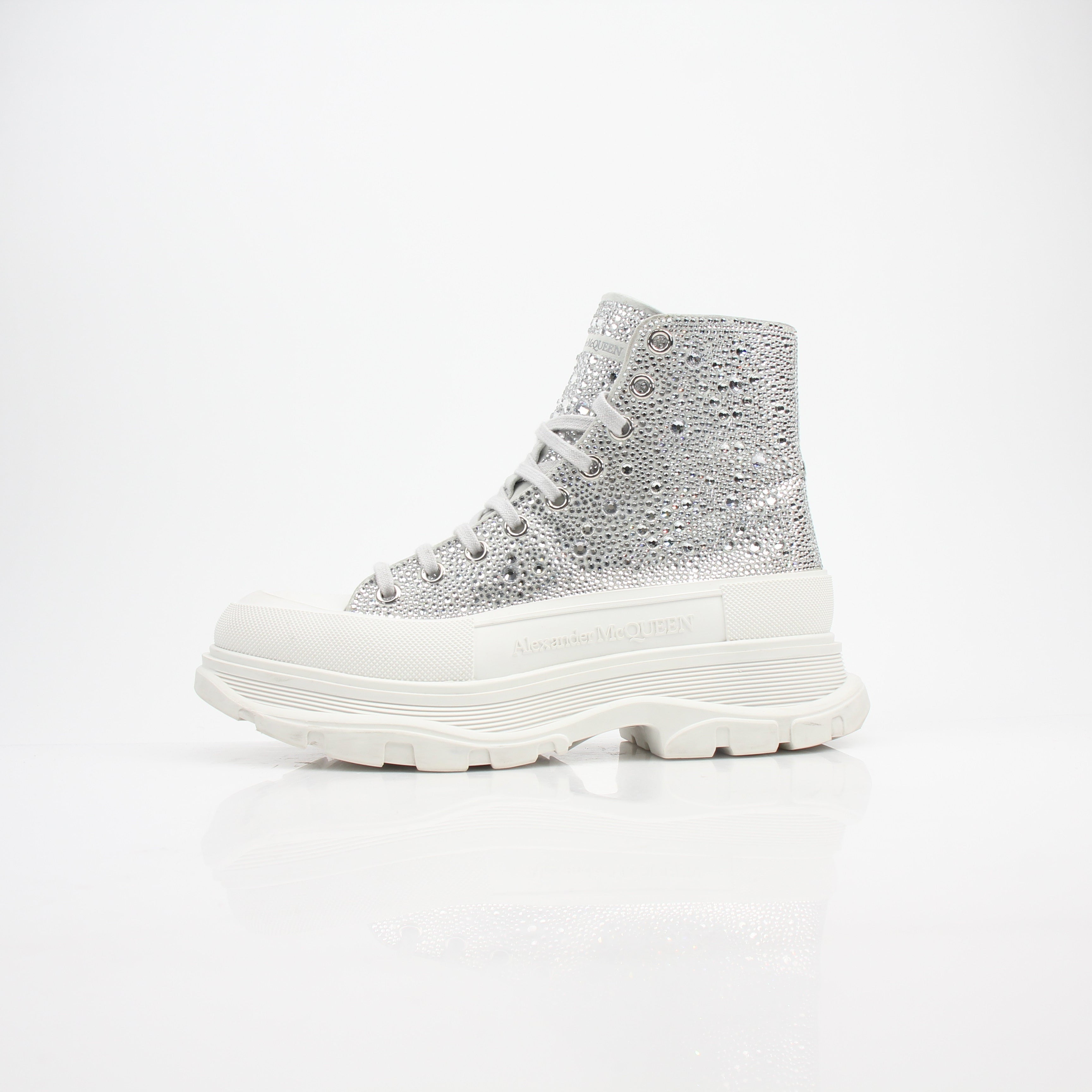 Alexander McQueen Women’s Crystal Thread Slick Boots