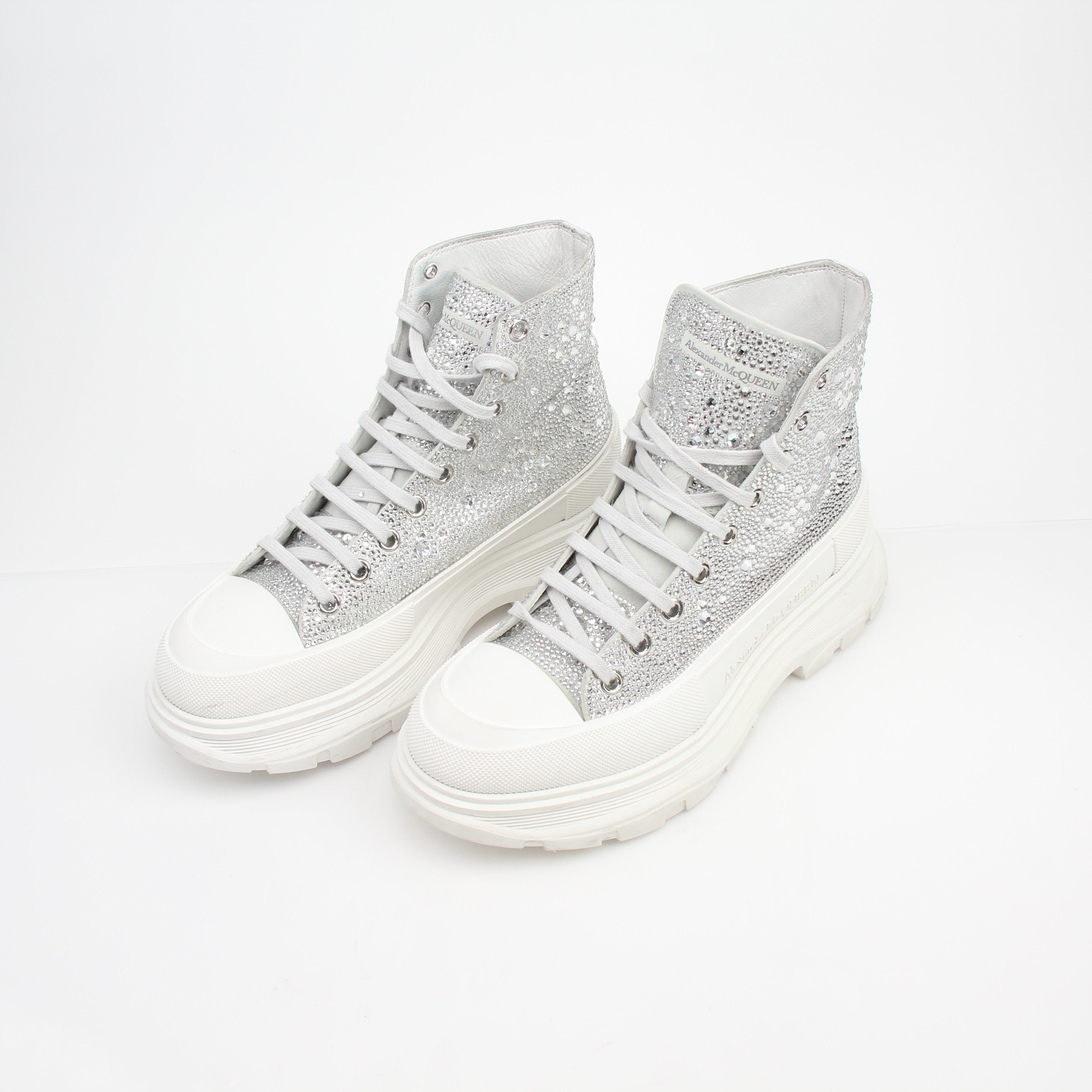 Alexander McQueen Women’s Crystal Thread Slick Boots