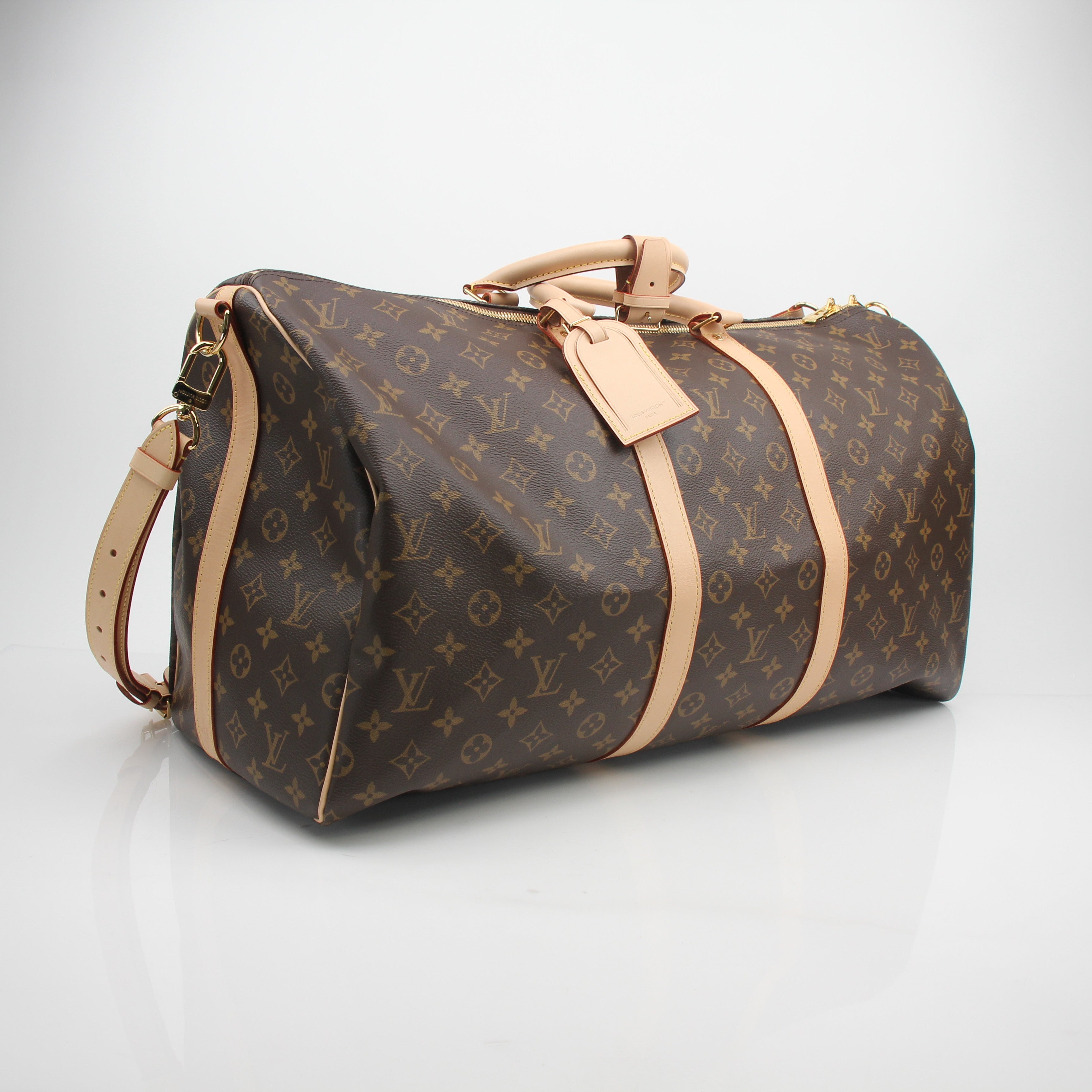 Louis Vuitton Monogram Keepall Bandoulière 55 Duffle Bag