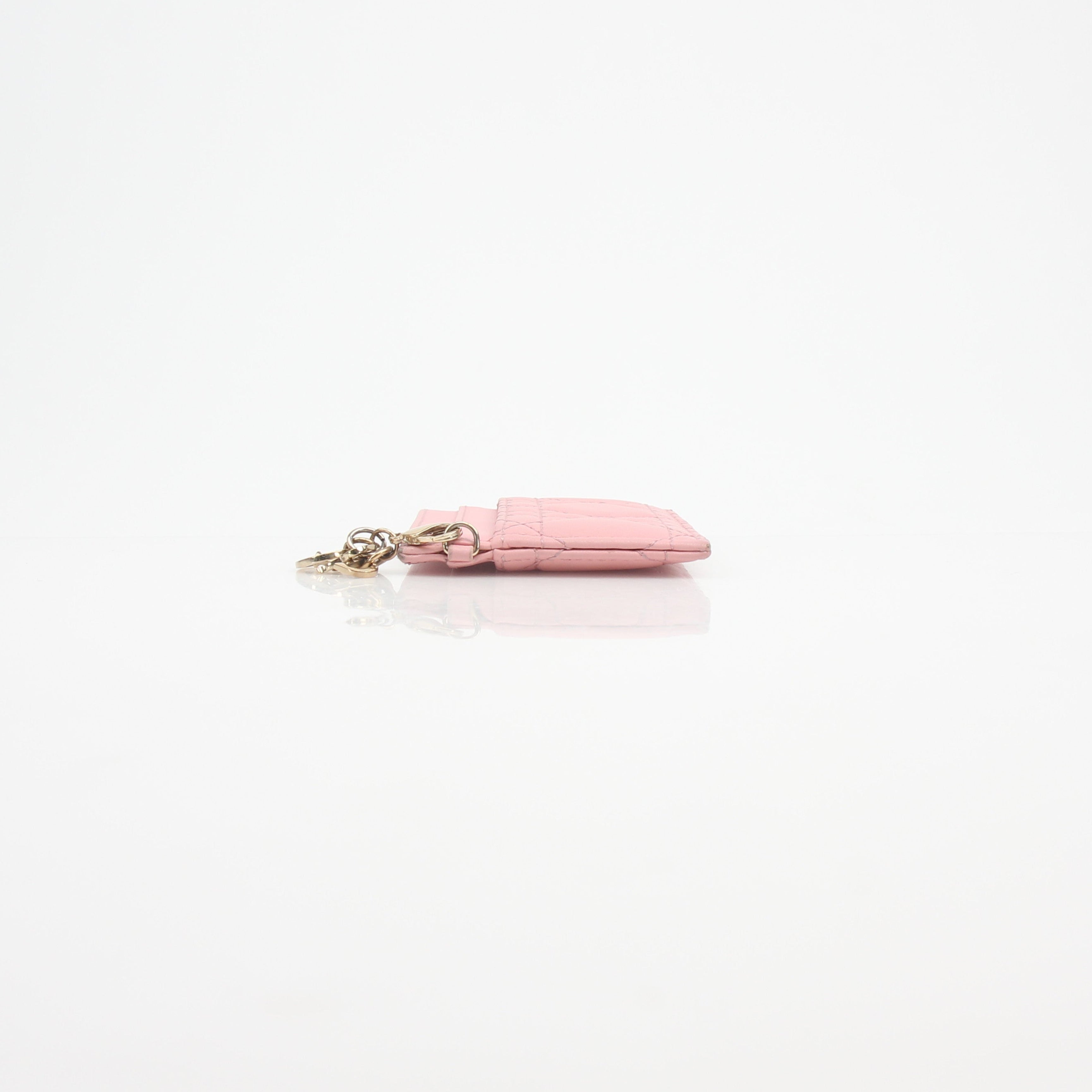 Christian Dior Lady Dior Cannage Leather Card Holder