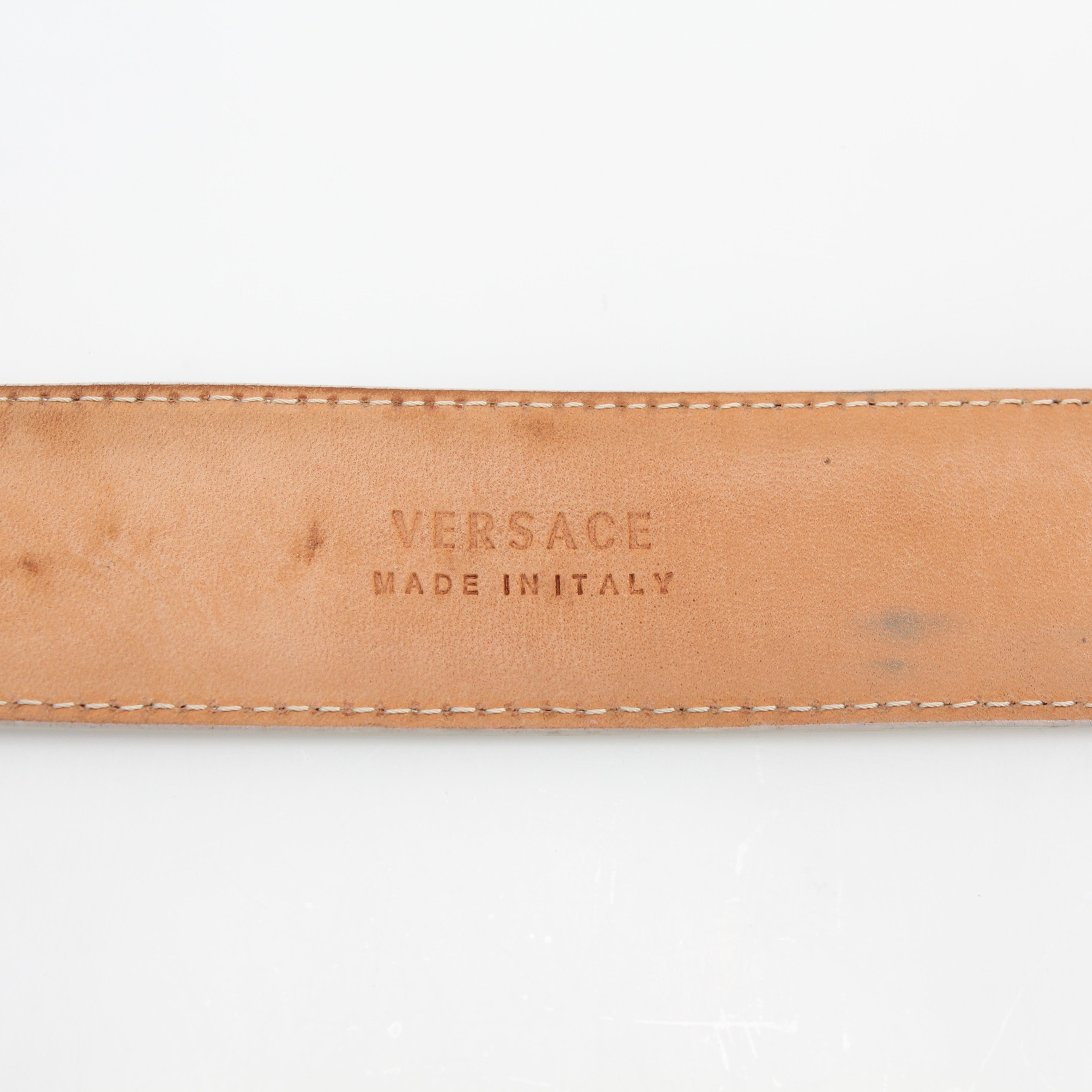 Versace La Medusa Leather Belt