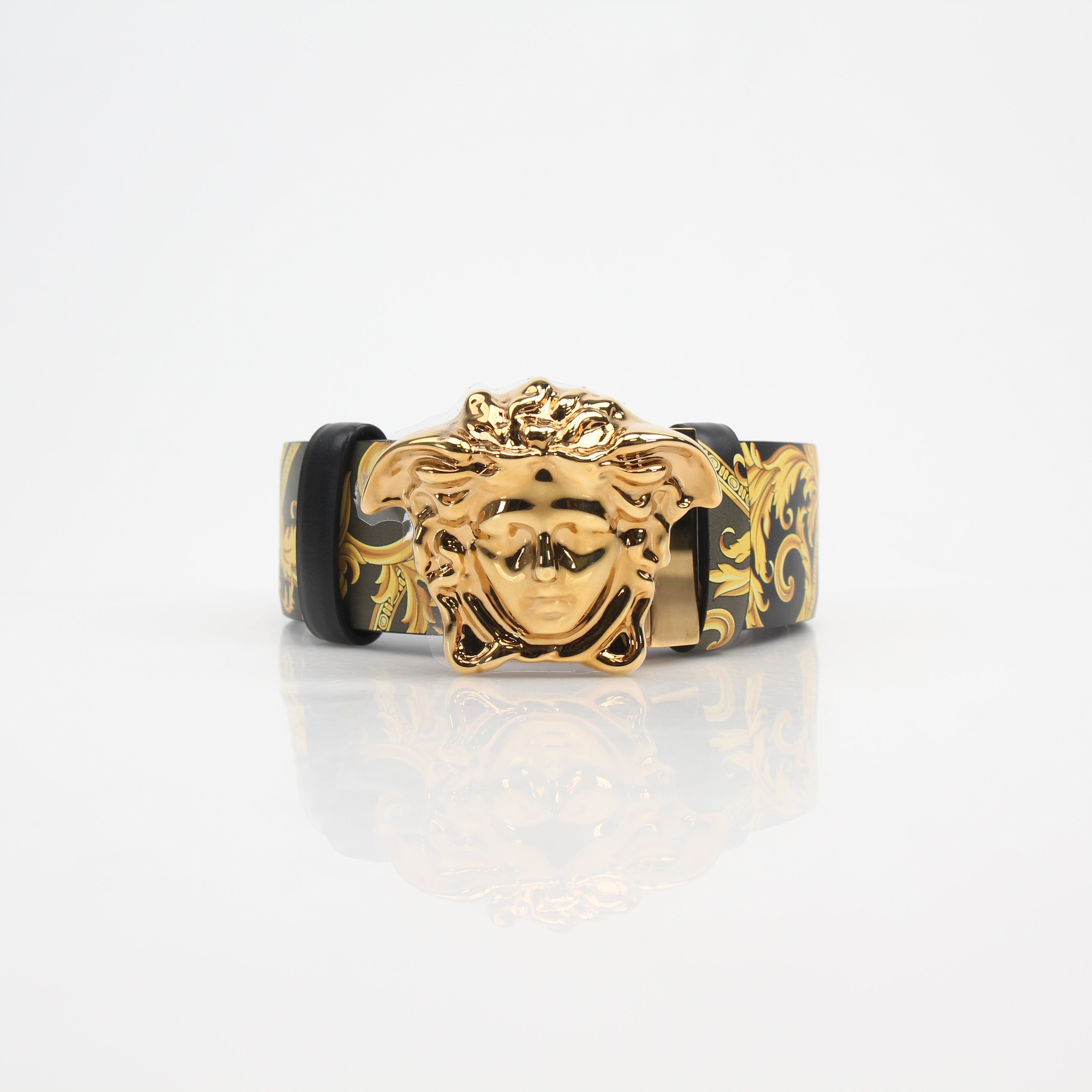 Versace La Medusa Reversible Printed Leather Belt