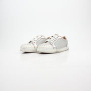 Christian Louboutin Women's Iridescent Glitter Vieira Spike Orlato Low Top Sneakers