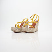 Christian Louboutin Mafaldina Spike Wedge Espadrille Sandals