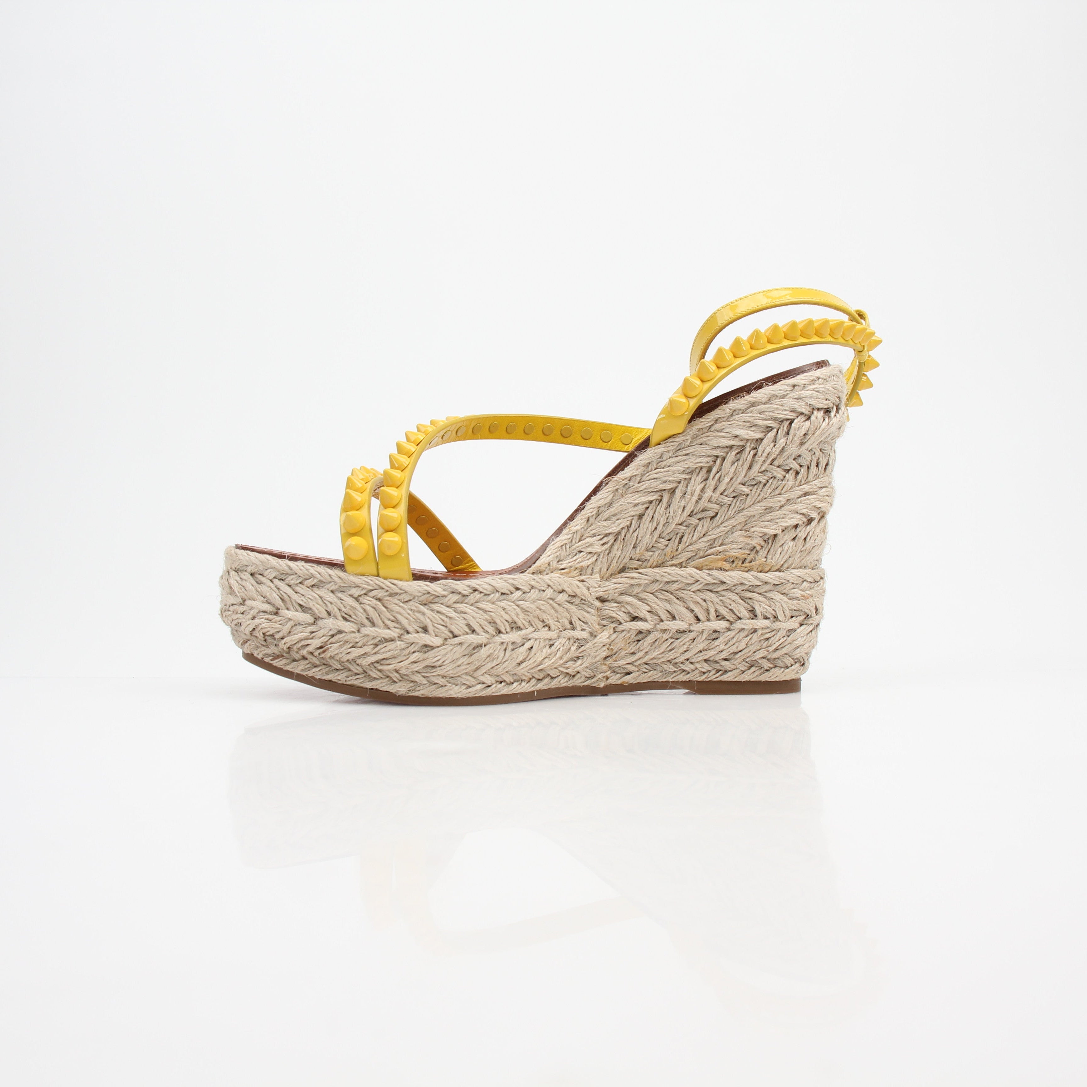 Christian Louboutin Mafaldina Spike Wedge Espadrille Sandals