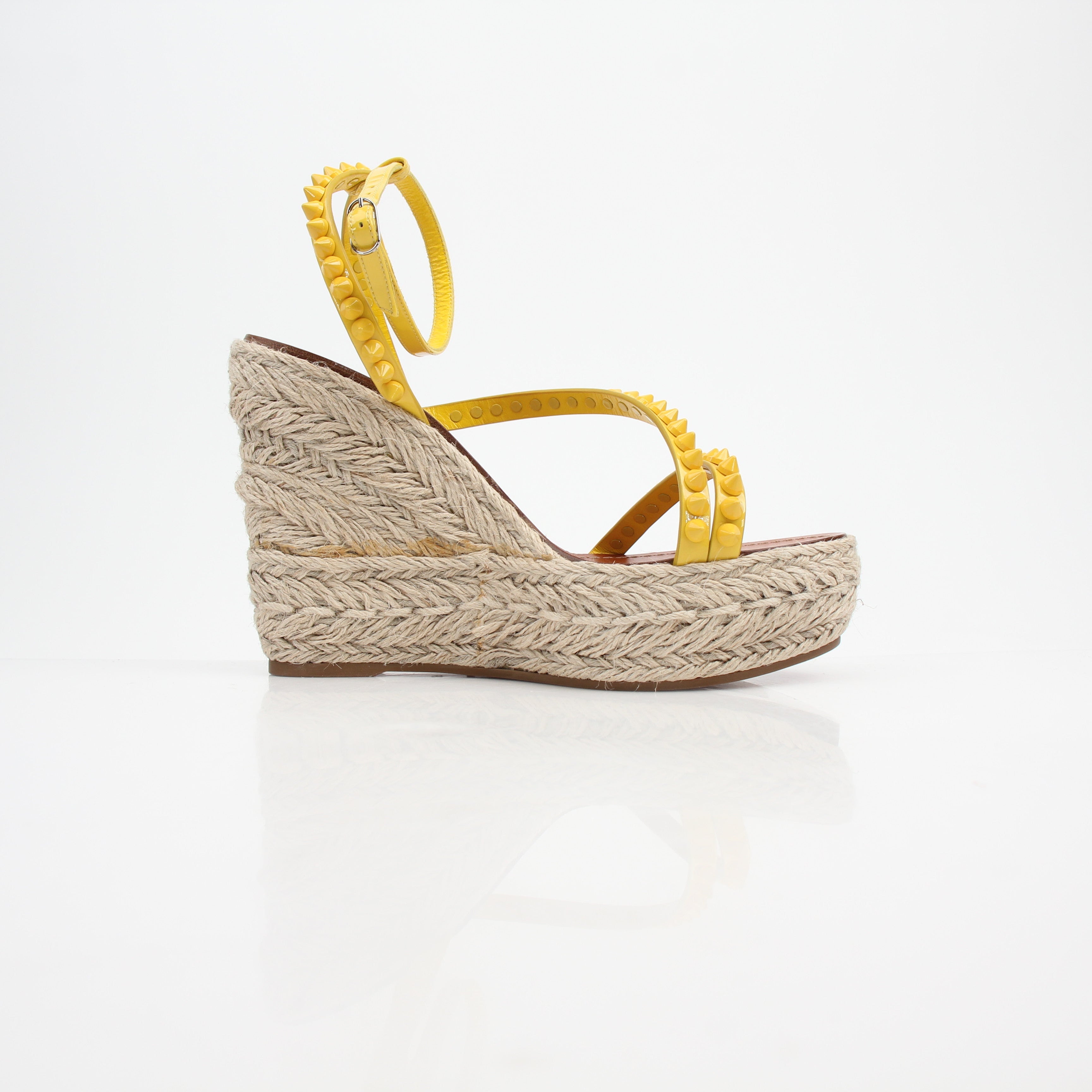 Christian Louboutin Mafaldina Spike Wedge Espadrille Sandals