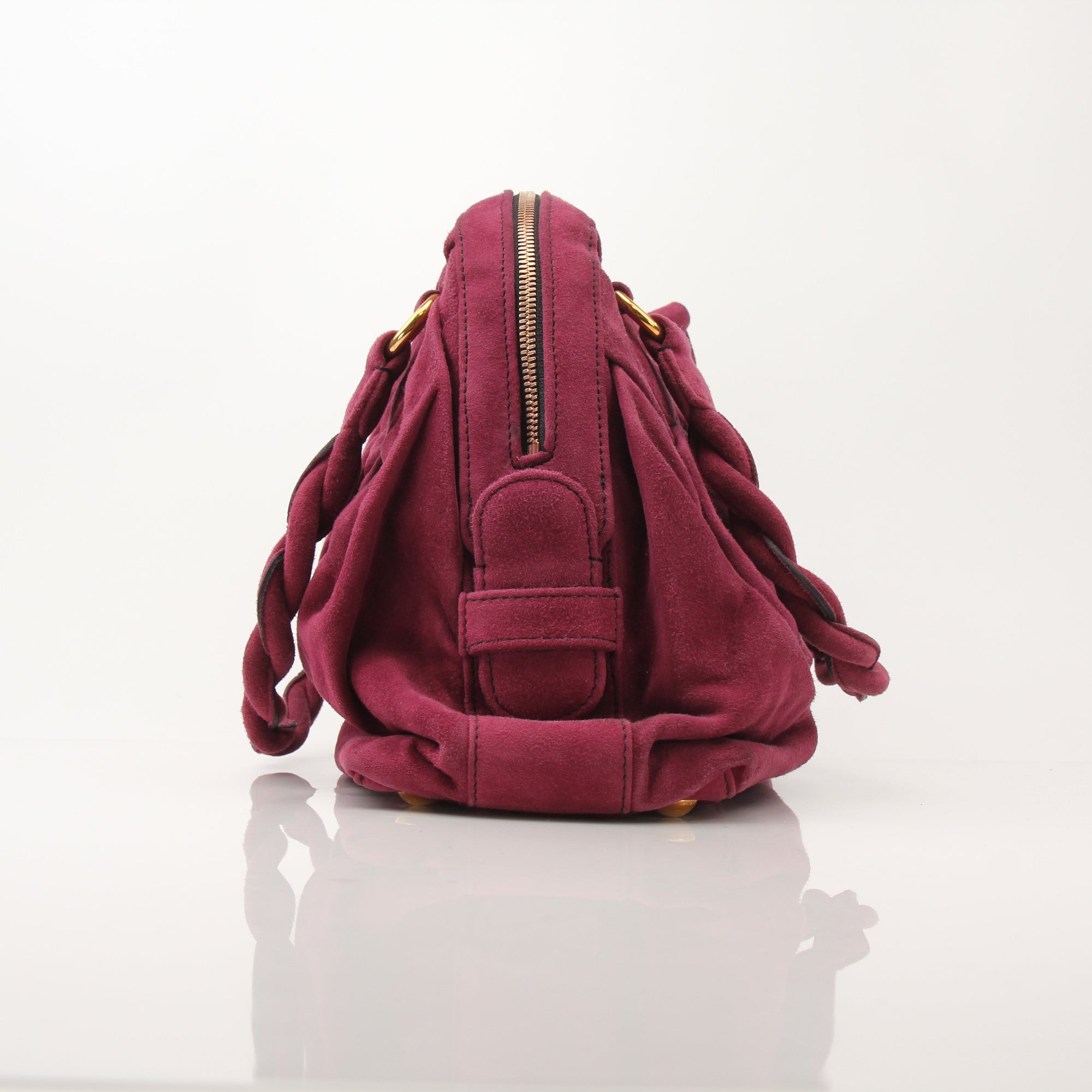 Gold & Beyond Valentino Purple Couture Dome Bag handbag with structured design and top handle, featuring a sleek purple finish.