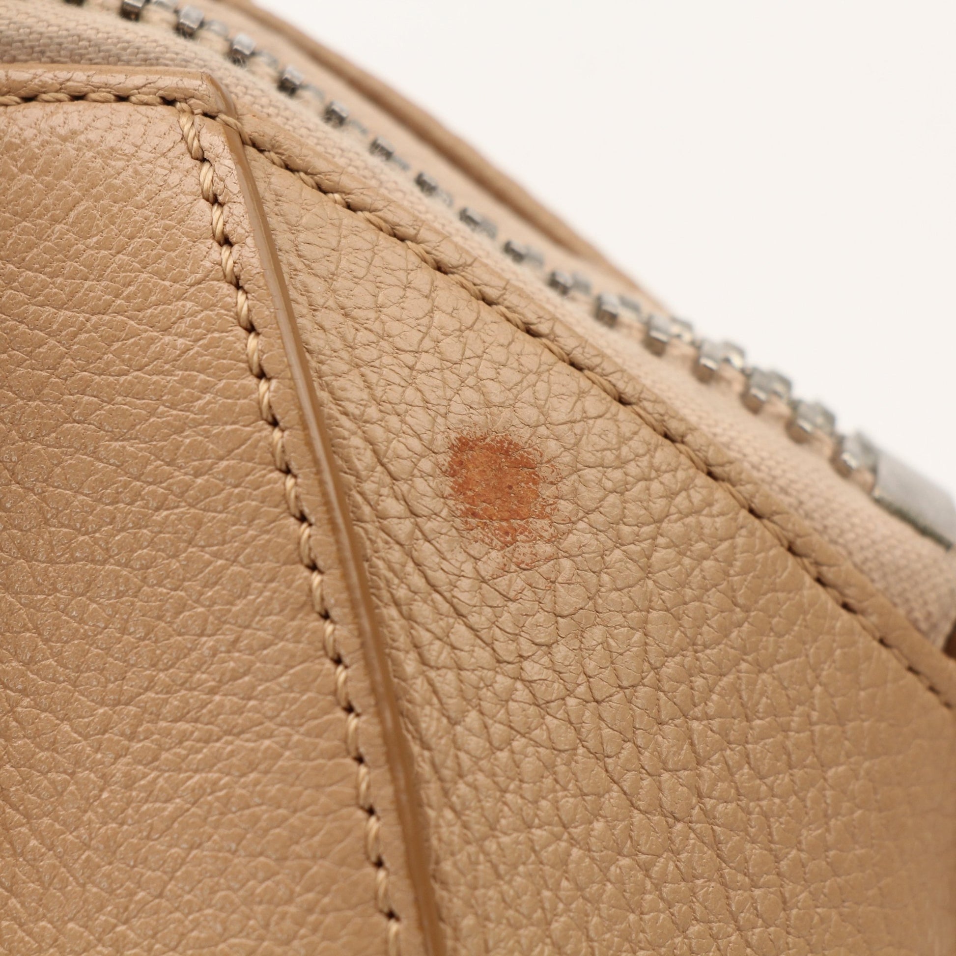 Givenchy Brown Antigona Mini Top Handle Handbag by Gold & Beyond, showing the compact leather bag with top handle and gold accents.