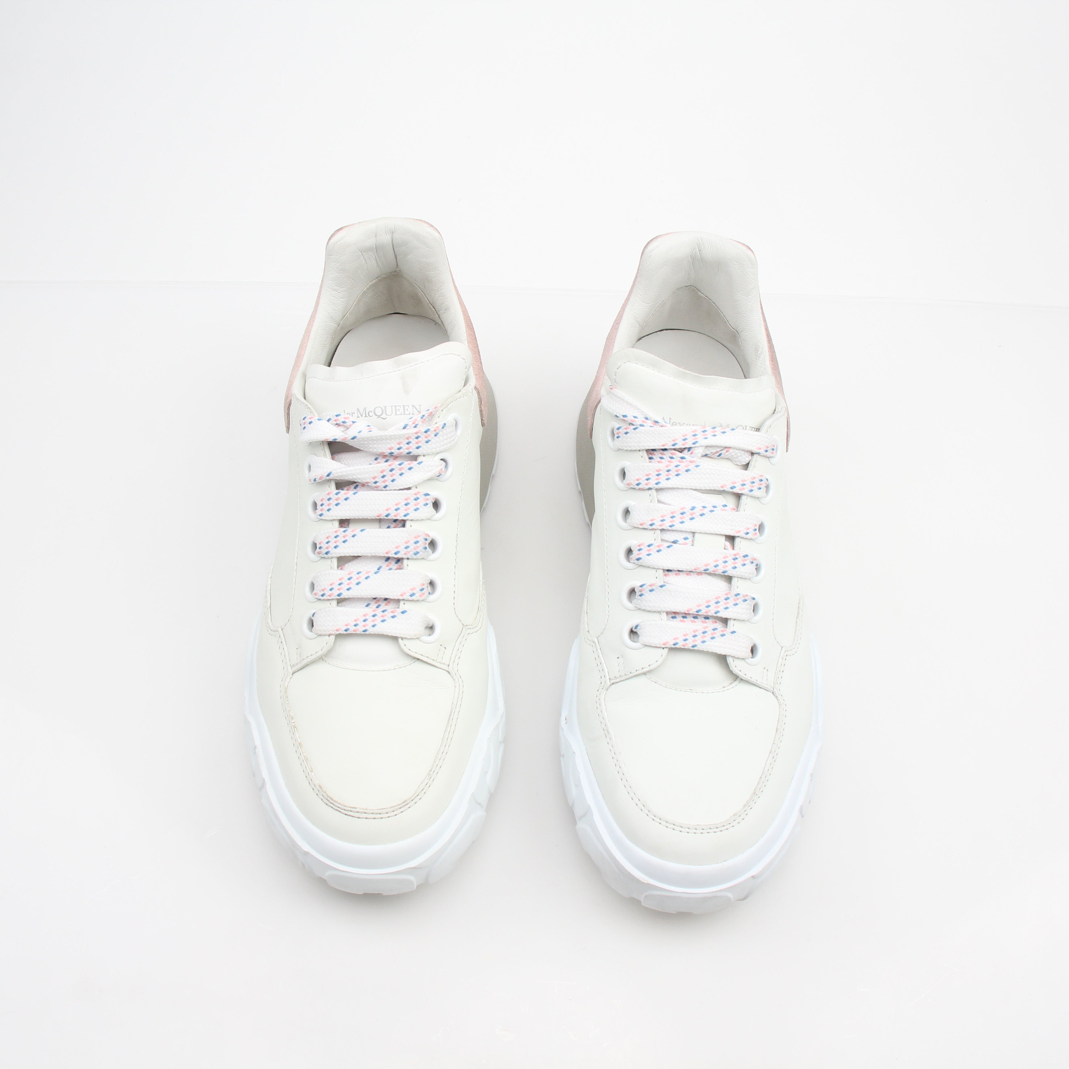 Alexander McQueen Women's Oversized Tread Slick Leather Sneakers