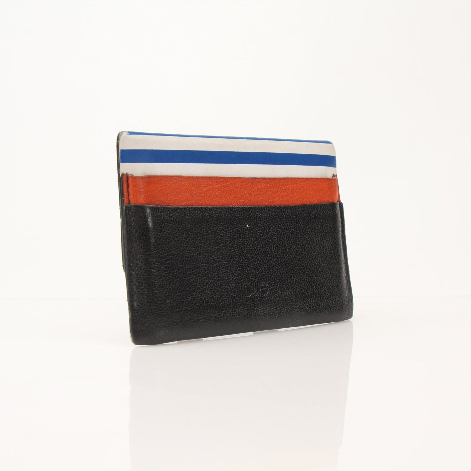 Dolce & Gabbana multicolor leather cardholder with multiple card slots, featuring vibrant design and compact style.